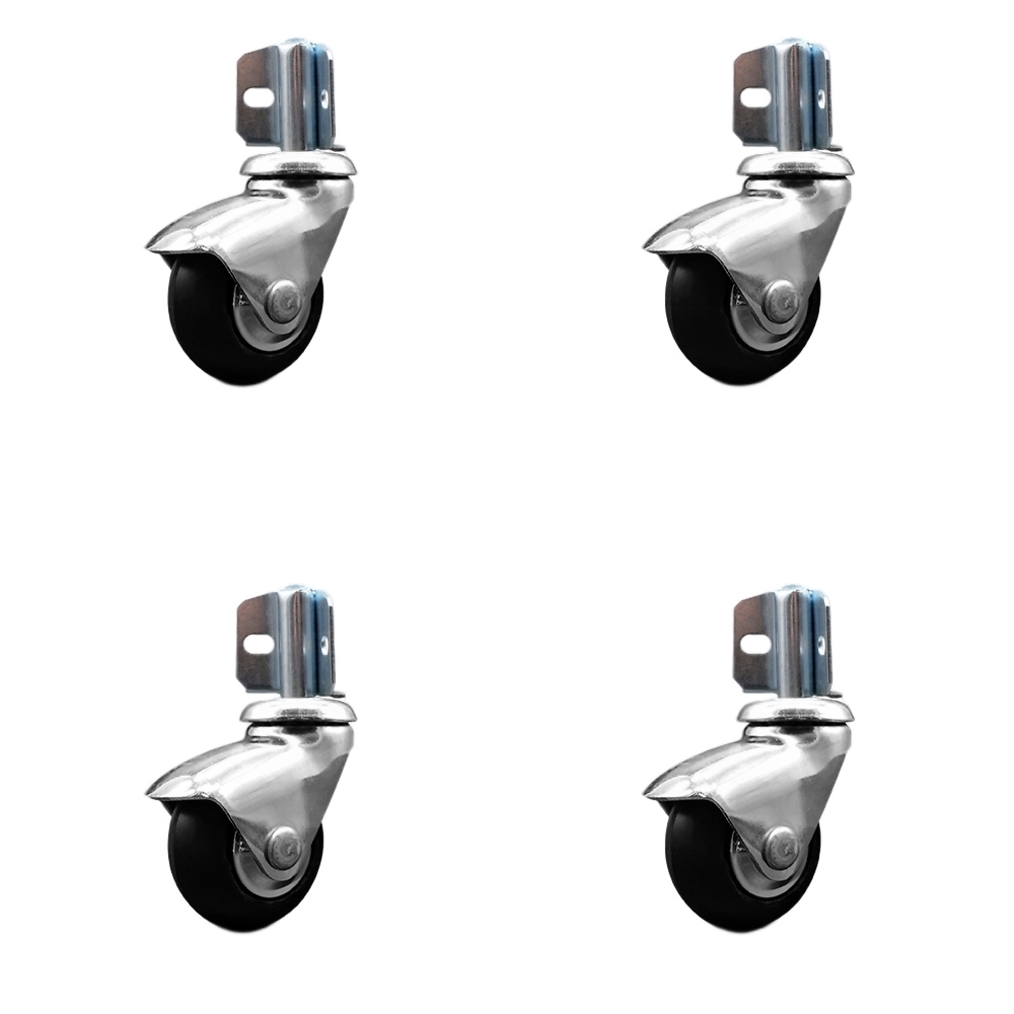 Service Caster, 2in. x 15/16in. Stem Casters, Wheel Diameter 2 in, Caster Type Swivel, Package (qty.) 4, Model# SCC-GR03S210-NPRB-BC-71678-4-CB90-4
