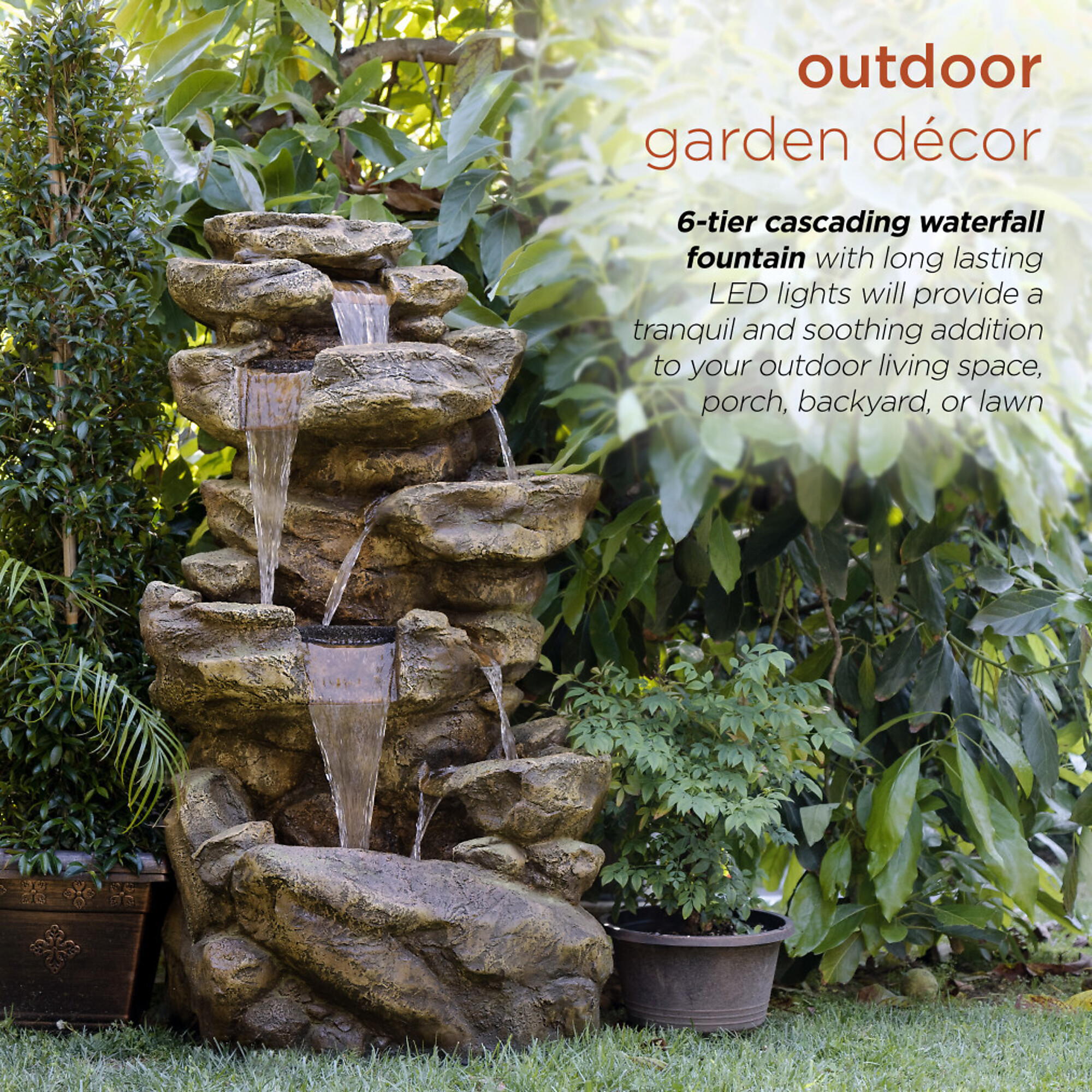 Alpine Corporation, 6 Tier Rainforest Fountain, Volts 120