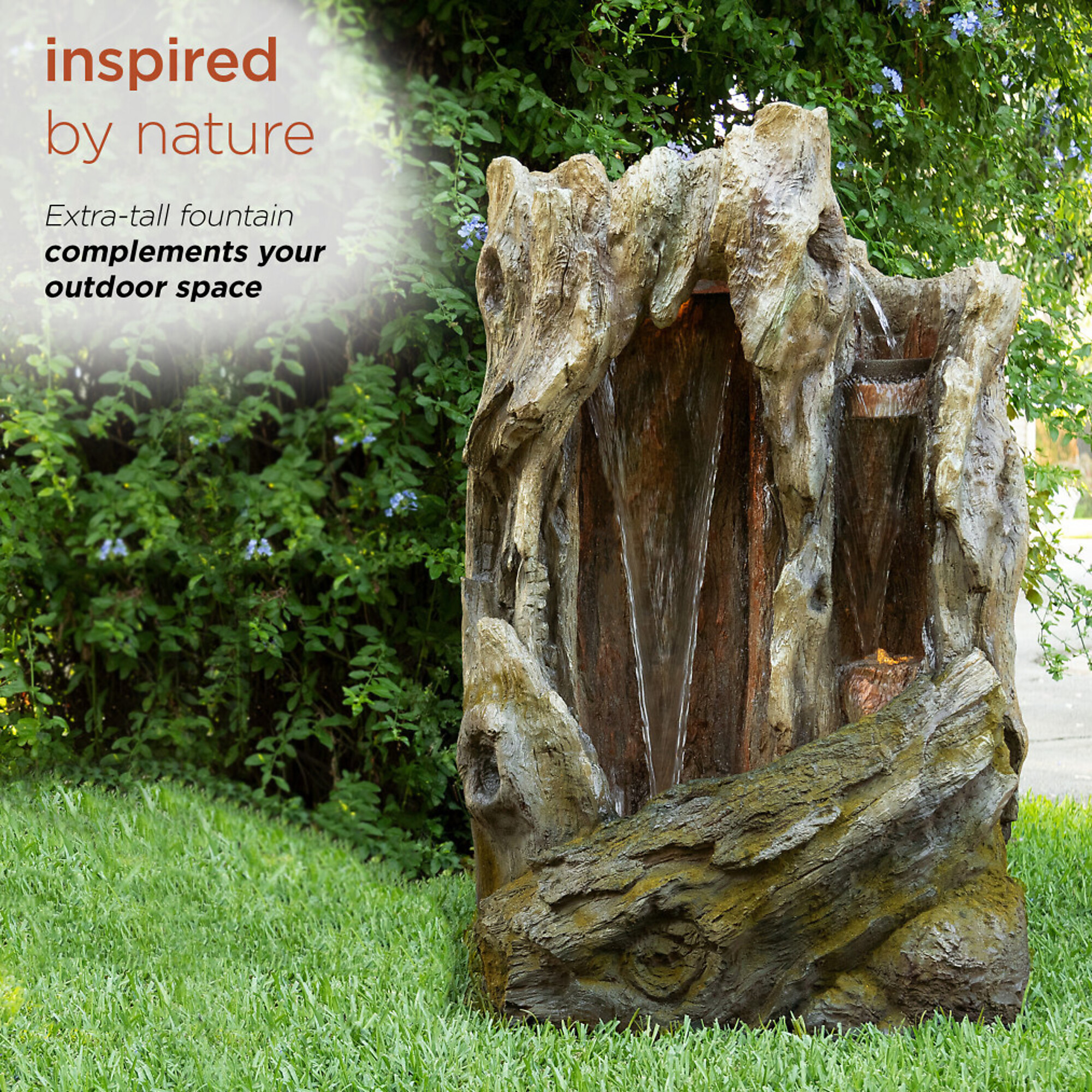 【FONTAINE】フォンティン 新品11デック Alpine Corporation, Tree Trunk Fountain with LED Lights