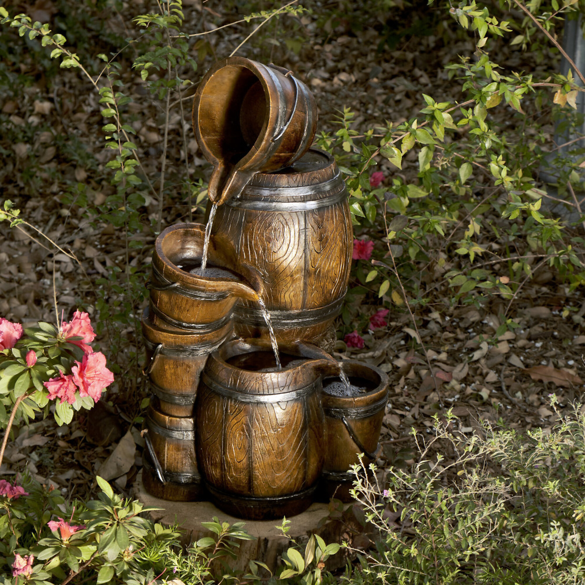 Alpine Corporation, Four Tier Barrels and Buckets Fountain, Volts