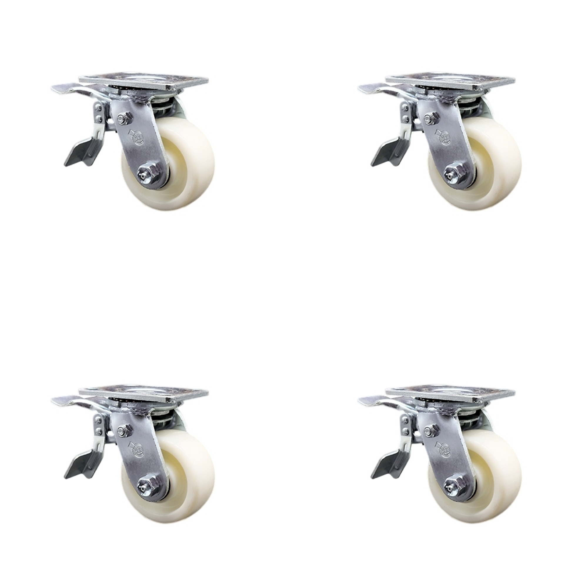 Set of 4: Appliance Casters 250 lbs Capacity per Caster