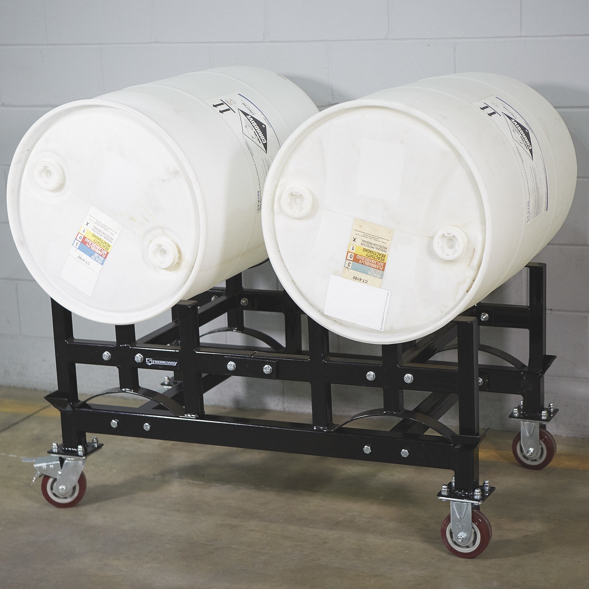 Strongway Heavy-Duty Drum Rack Dolly — Holds 2 Drum Racks, 2200-Lb ...