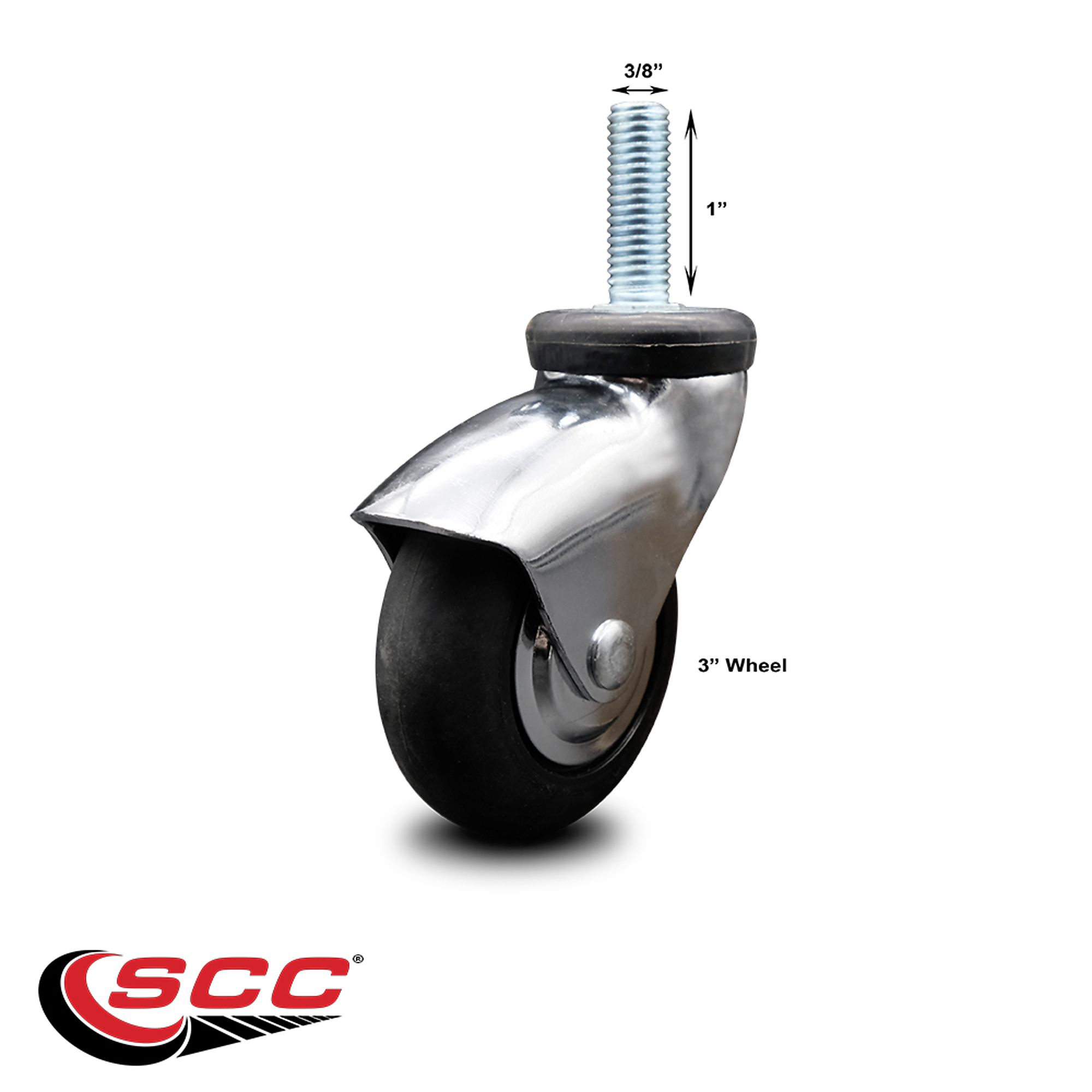 Service Caster, 3in. Stem Caster, Wheel Diameter 3 in, Caster Type ...