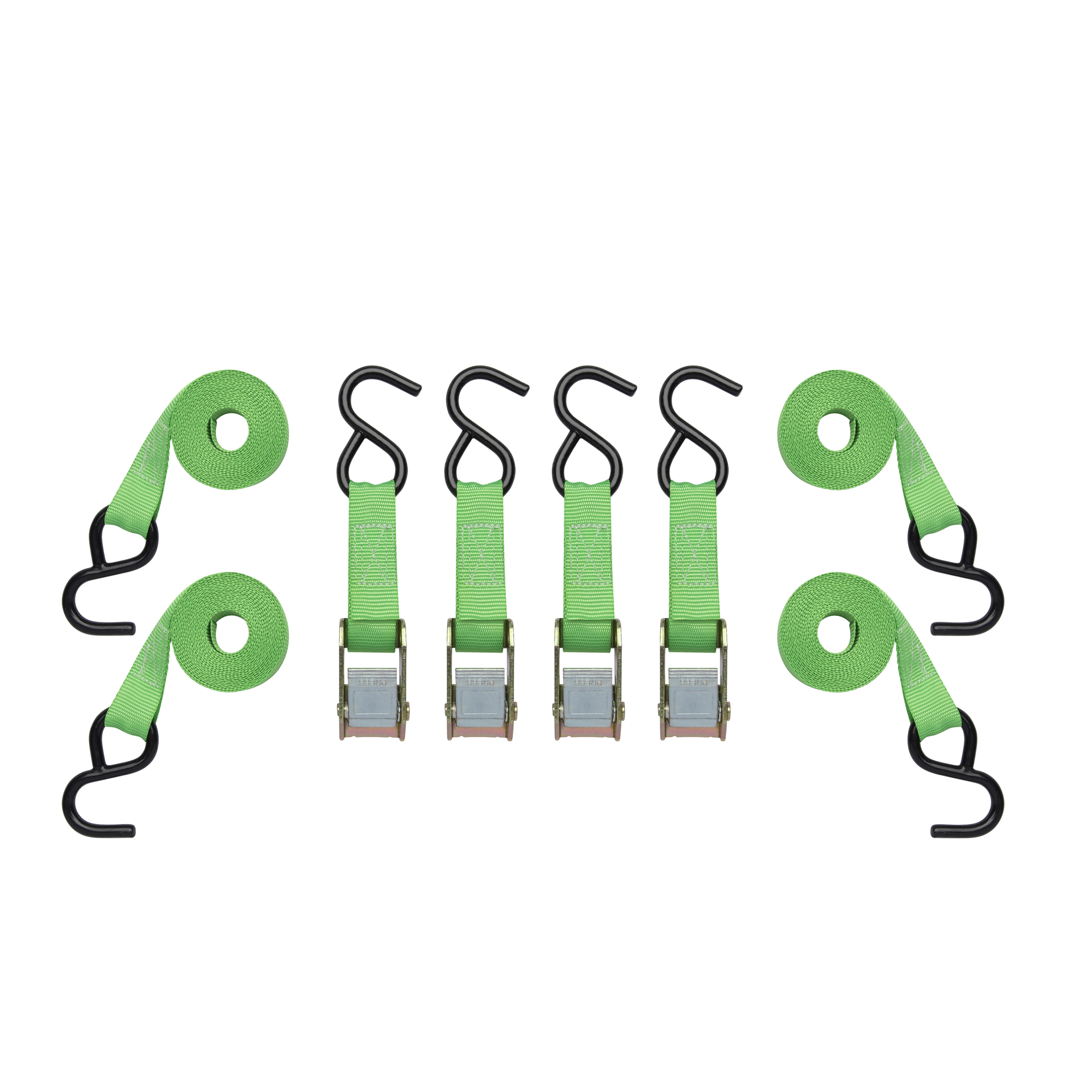 Ultra-Tow Cam Buckle Tie-Downs, 4-Pk., 300-lb. Working Load, 900-lb. Capacity, 10ft.L, Polyester