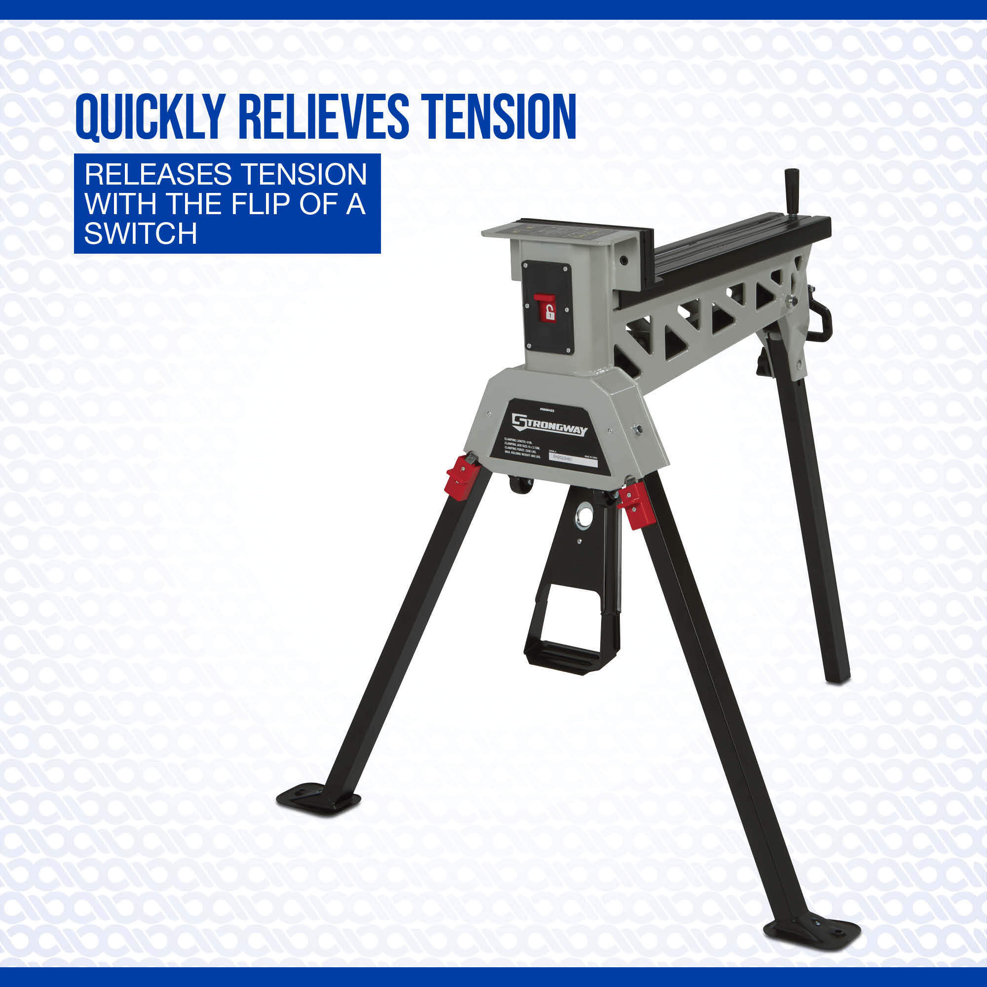 Strongway Clamping Sawhorse, Portable Workstation, 660lb. Capacity