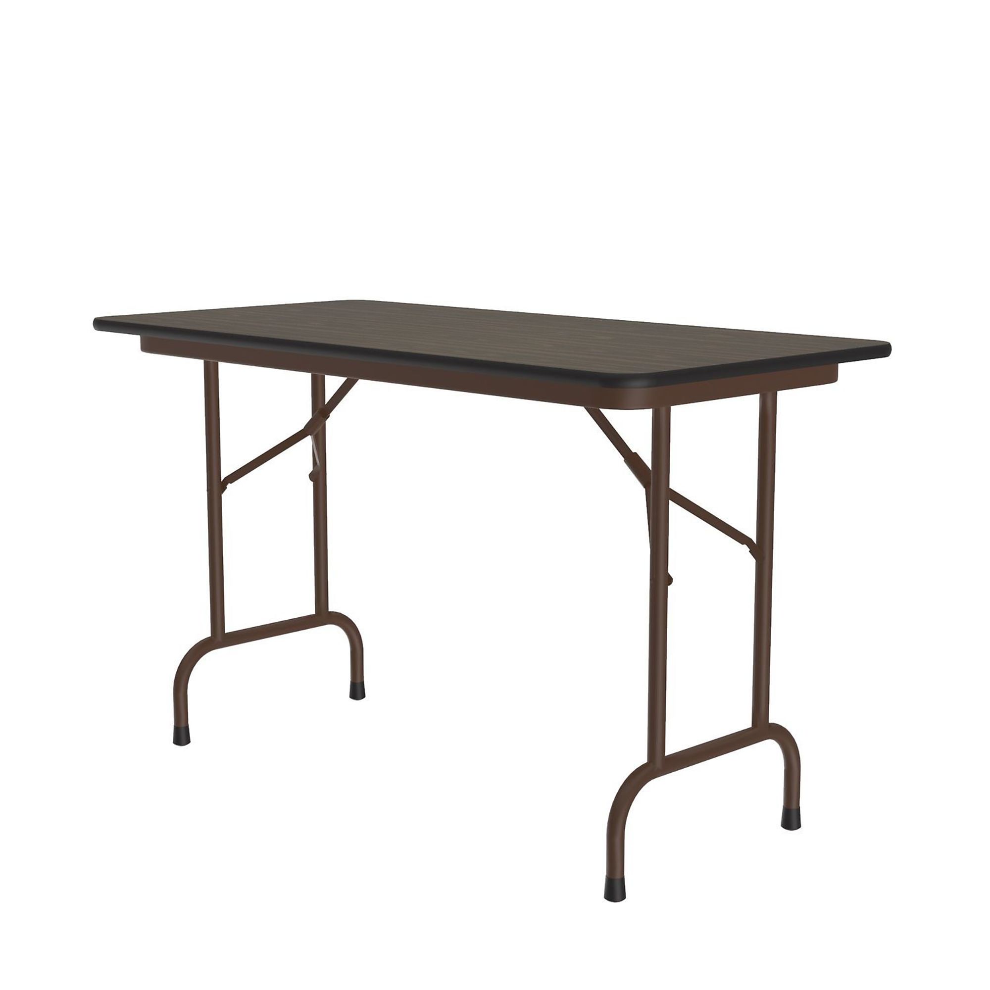 Correll, Commercial TFL Folding Table, Walnut, 24x48, Height 29 in, Width 24 in, Length 48 in, Model# CF2448TF-01