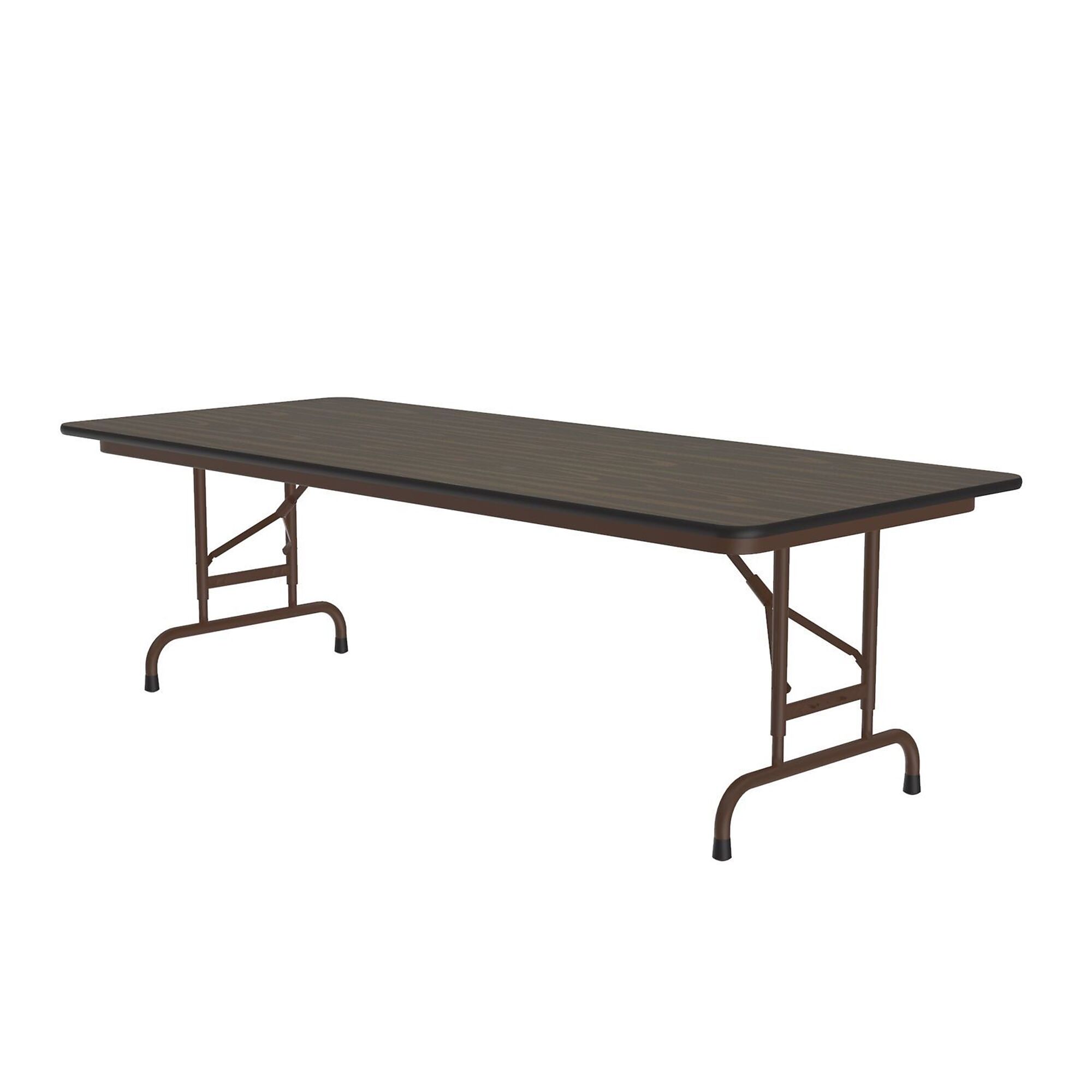 Correll, Adjustable TFL Folding Table, Walnut, 30x96, Height 29 in, Width 30 in, Length 96 in, Model# CFA3096TF-01