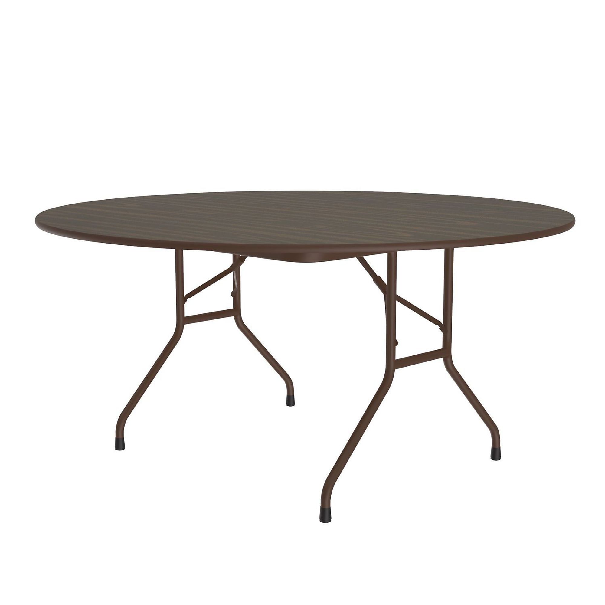 Correll, Commercial TFL Folding Table, Walnut, 60in. Rnd, Height 29 in, Width 30 in, Length 60 in, Model# CF60TF-01