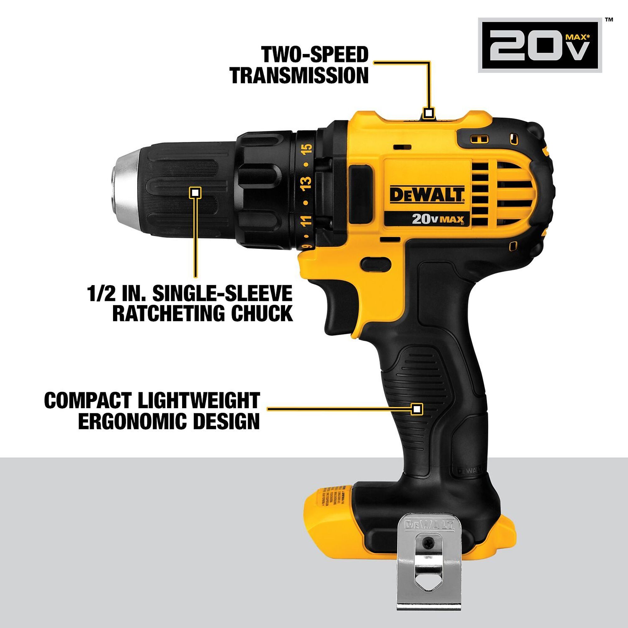 DEWALT, 20V MAX* Combo Kit, Compact 4-Tool, Chuck Size 1/2 in, Tools  Included (qty.) 4, Model# DCK423D2 Northern Tool