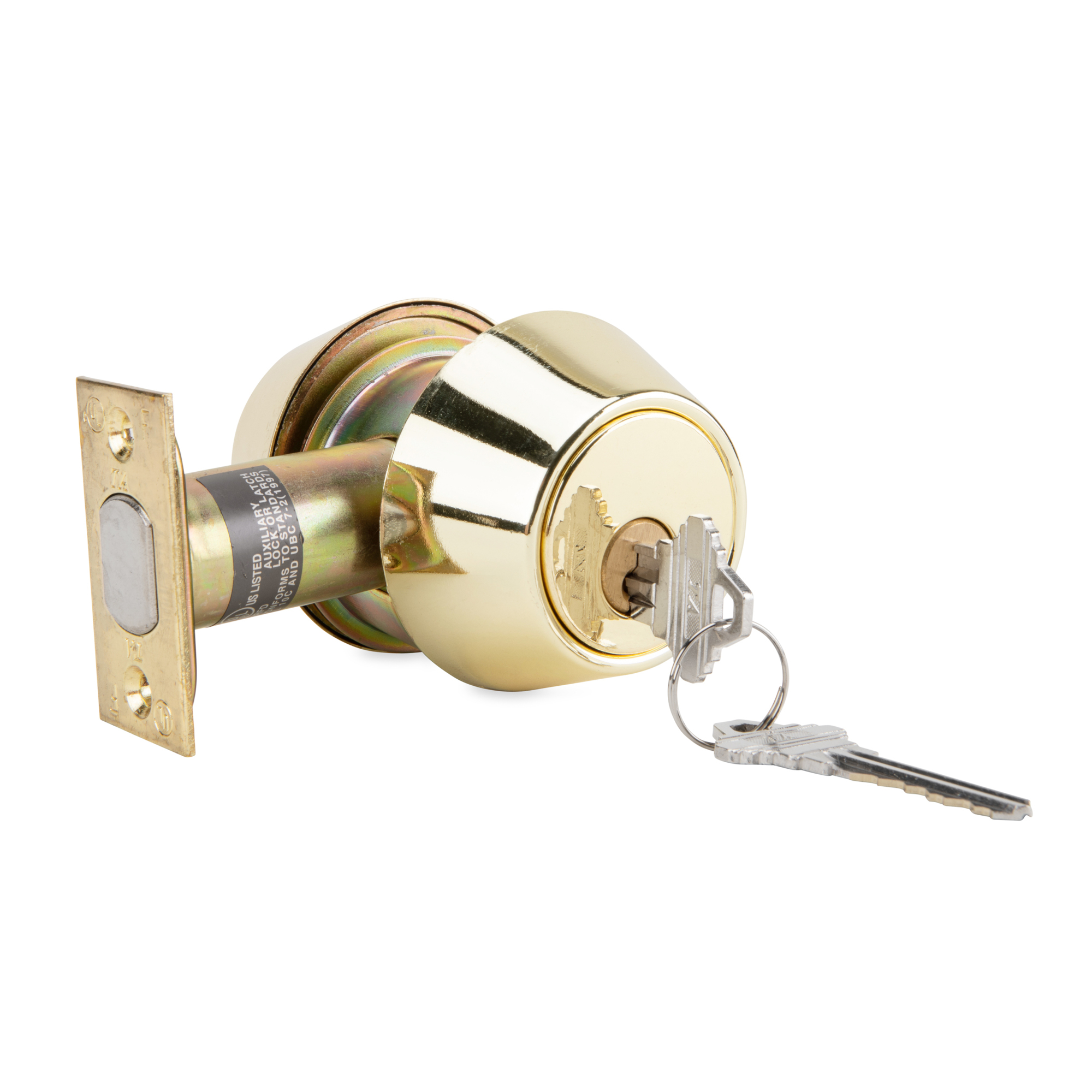 Trans Atlantic 700 Series Grade 2 Double Cylinder Deadbolt — Bright Brass, Model# DL-DB760-US3