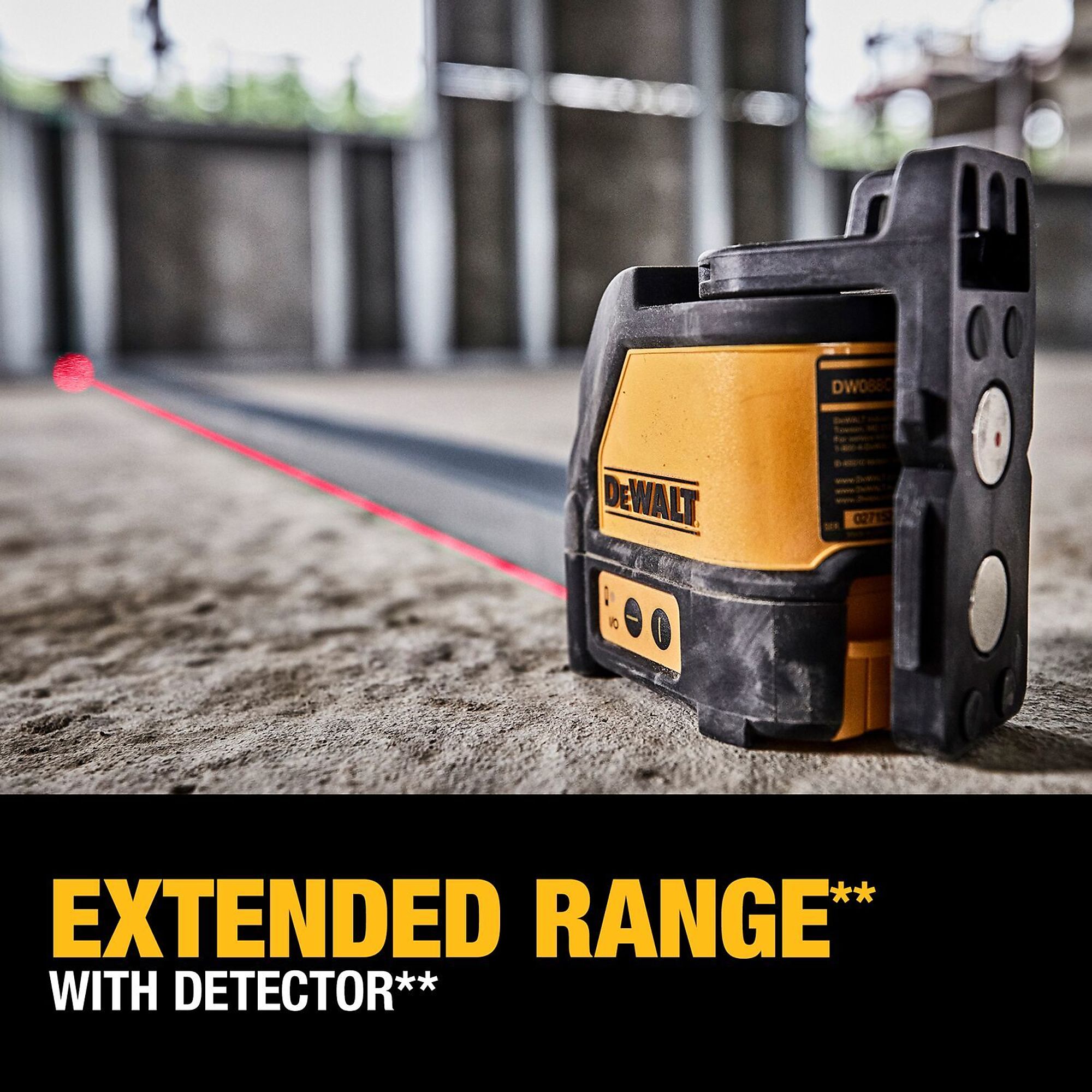 DEWALT, Cross Line Laser, Level Type Cross Line Laser, Accuracy 0.125 in, Model DW088K