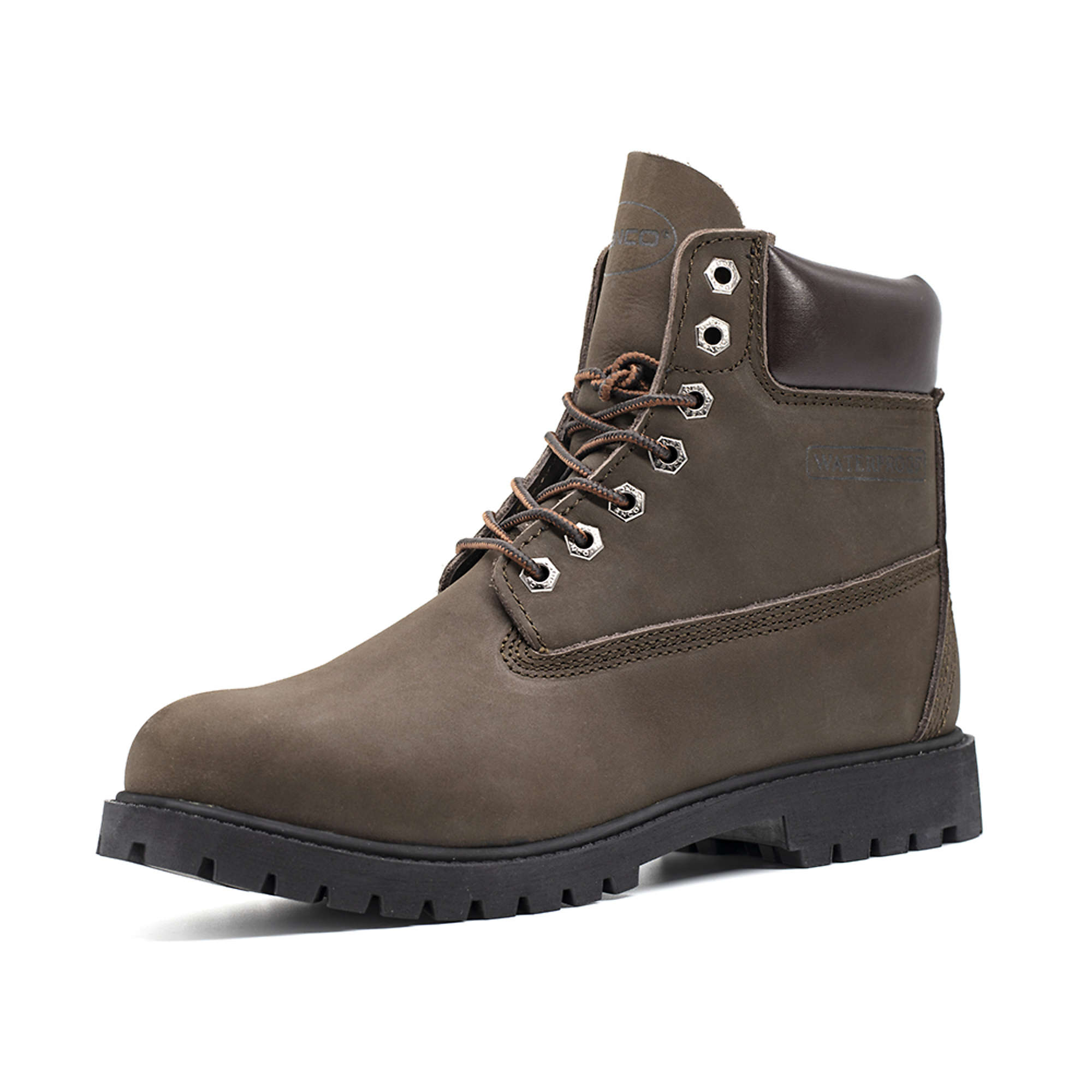Zanco, Men's 6in.,Waterproof, Nubuck,Work boots, Size 7 1/2