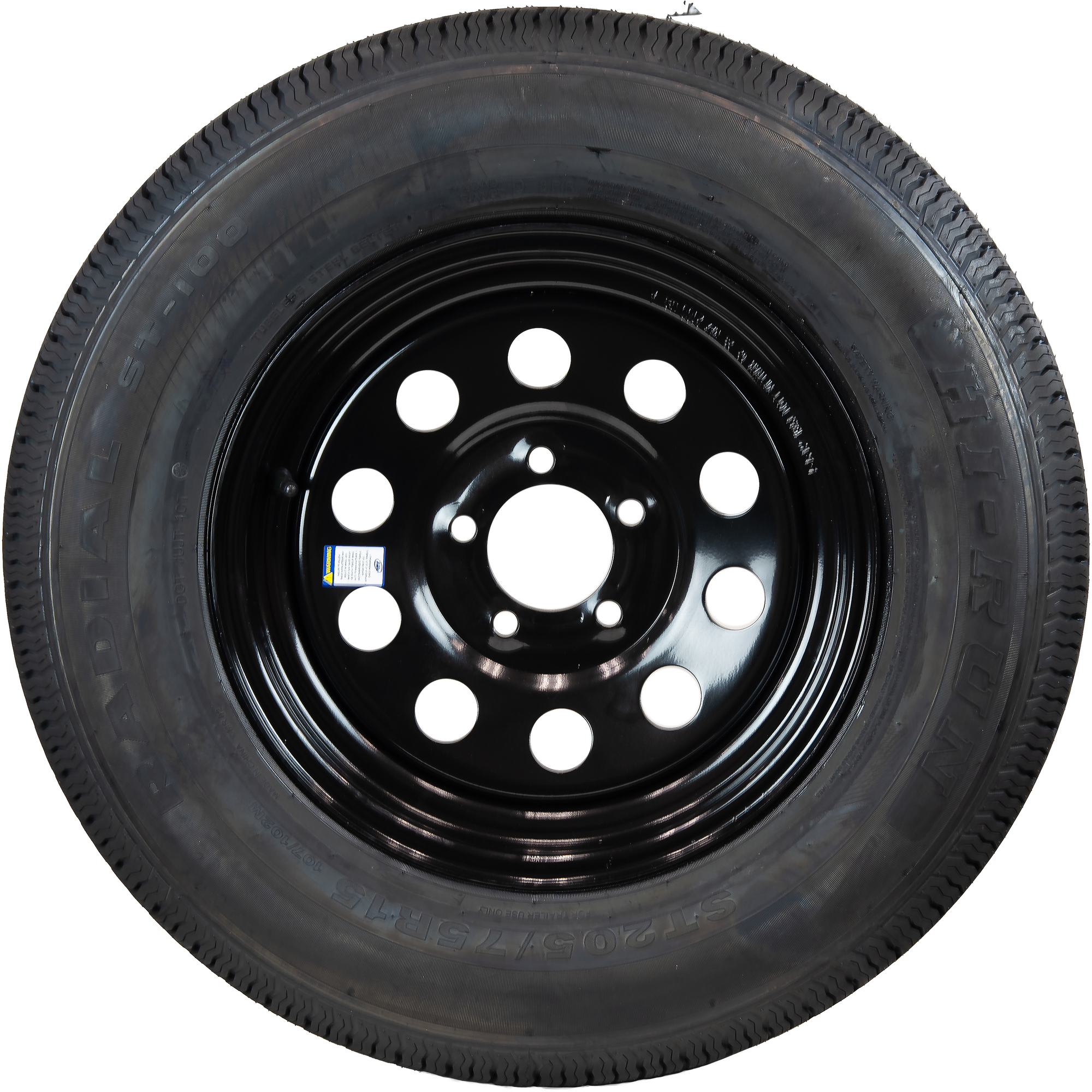 HI-RUN, Highway Trailer Tire Assembly, Radial, Black Mod