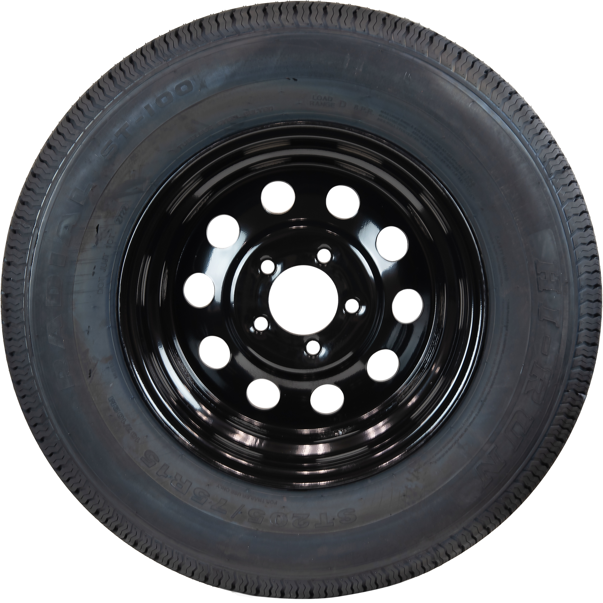 HIRUN, Highway Trailer Tire Assembly, Radial, Black Mod, Tire Size