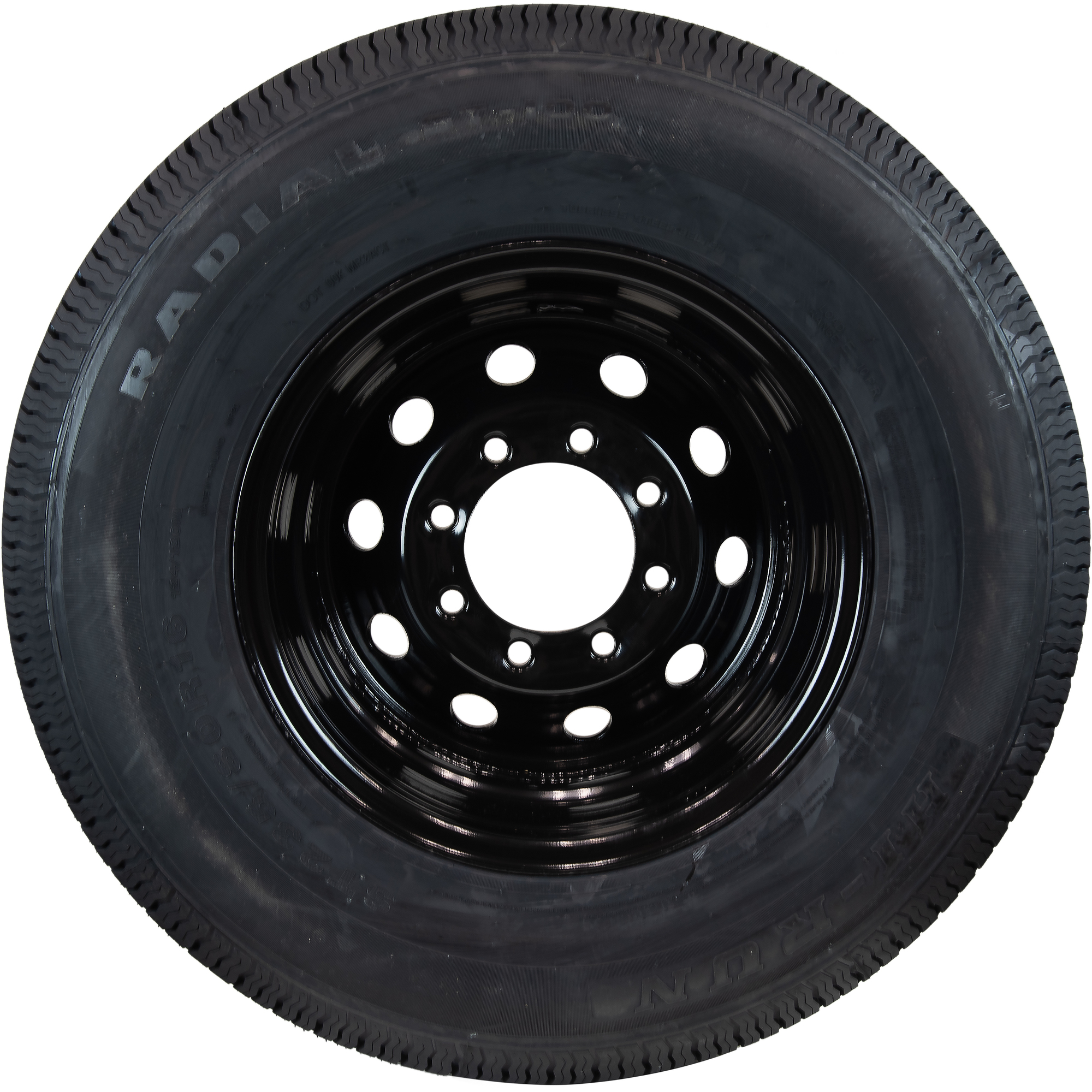 HI-RUN, Highway Trailer Tire Assembly, Radial, Black Mod, Tire 