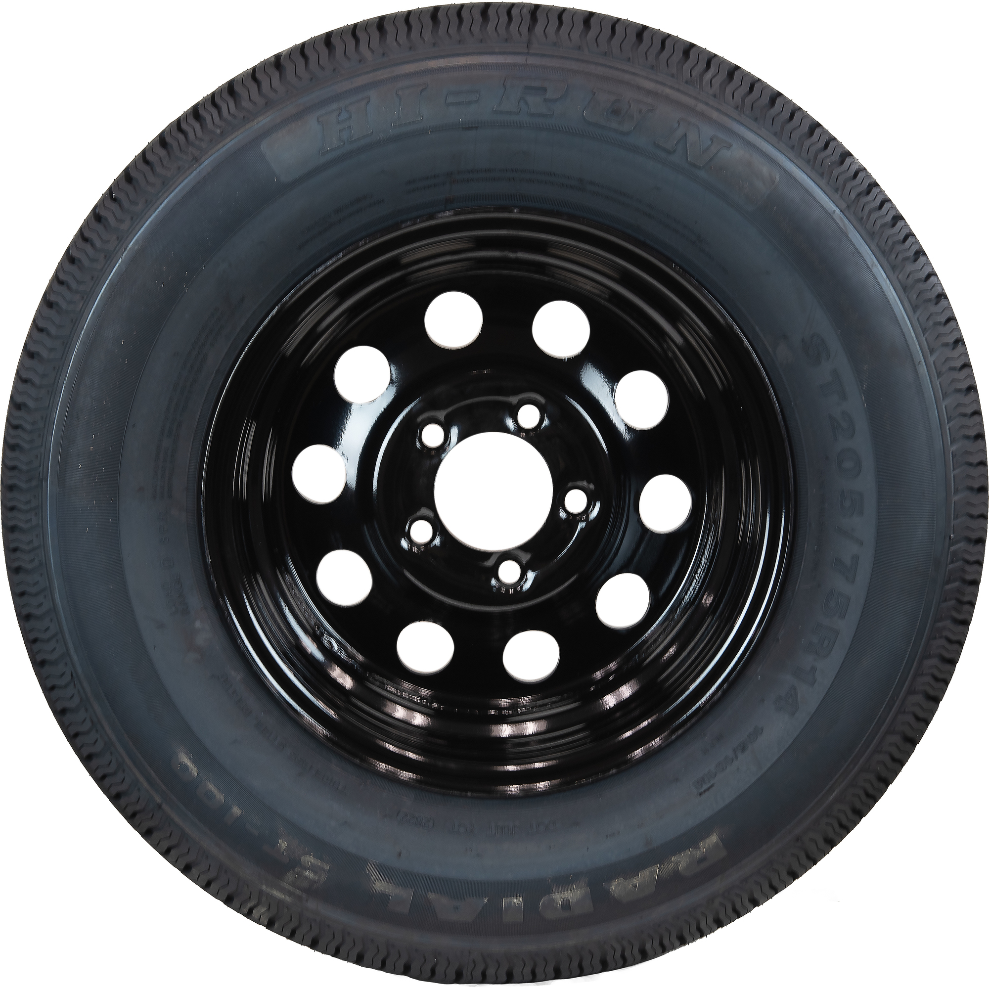 HIRUN, Highway Trailer Tire Assembly, Radial, Black Mod, Tire Size