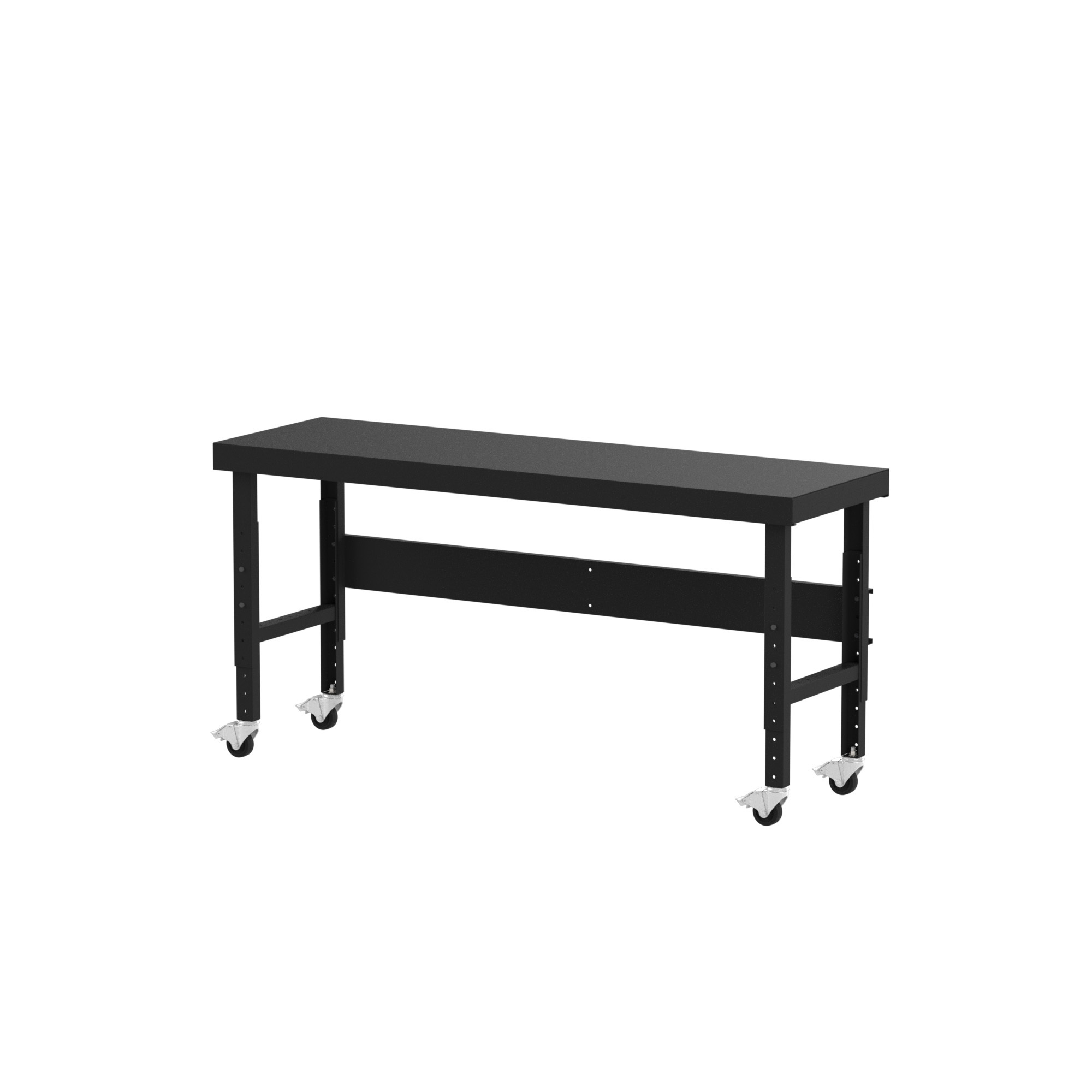 Valley Craft, Mobile Adjustable Height Work Table, Width 72 in, Depth