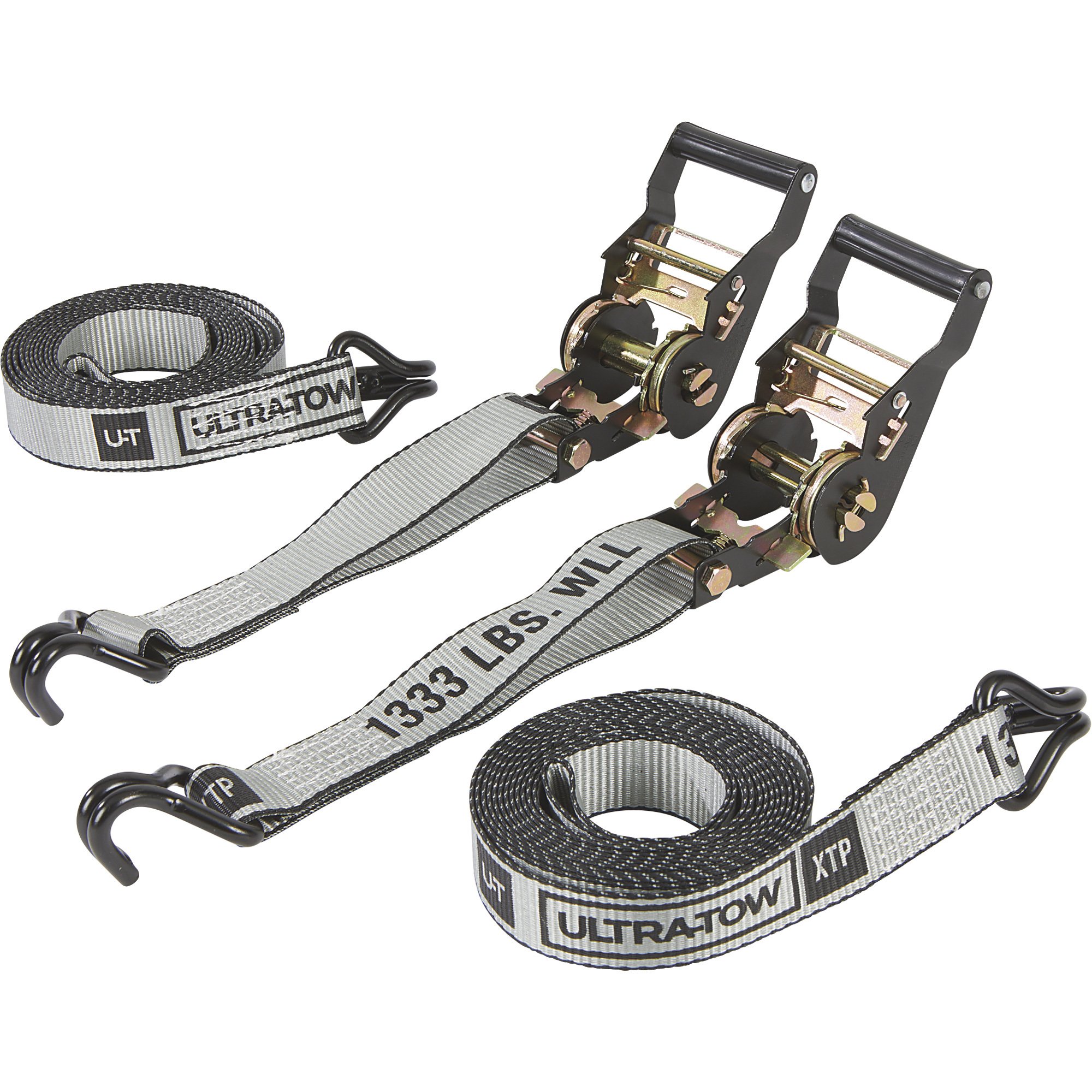 Ultra-Tow XTP 1.5in. x 14ft. AST Ratchet Strap with J-Hook, 4000