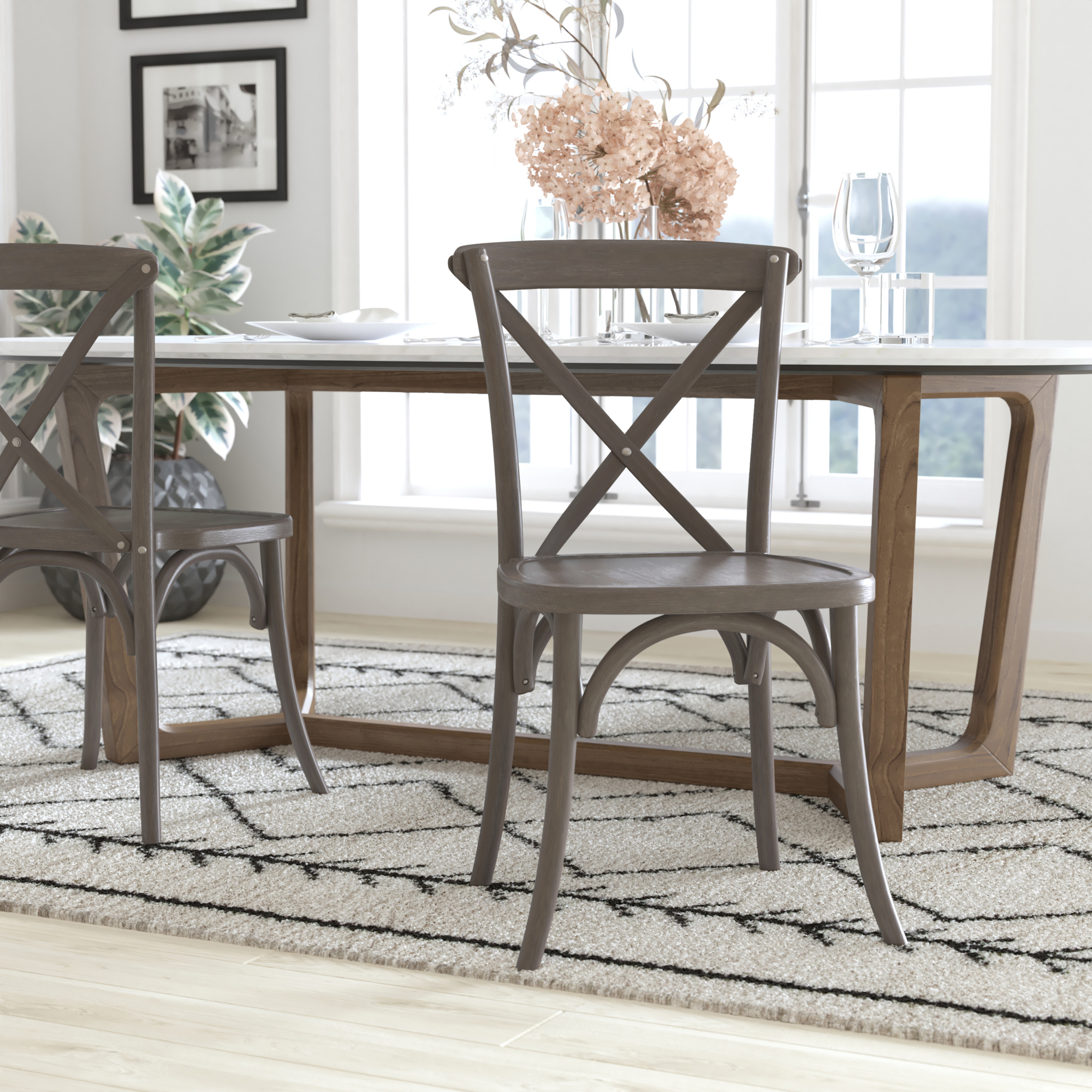 Flash Furniture, Grey X-Back Chair, Included (qty.) 1 Model# XBACKGREY