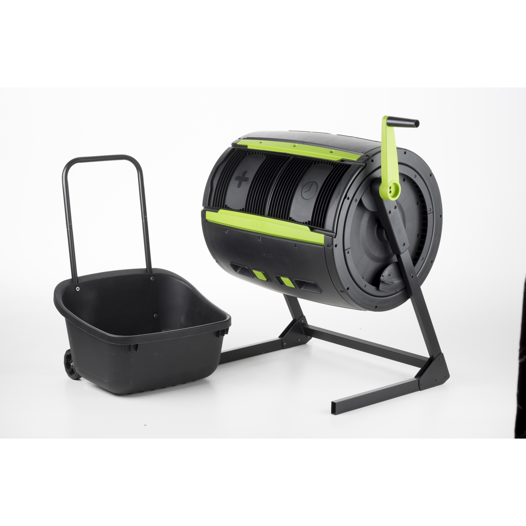 Maze Compost Tumbler with Cart - 65-Gal. Capacity, UV-Protected Plastic, Zinc-Coated Metal Frame, Model# RSI-MCT-MC