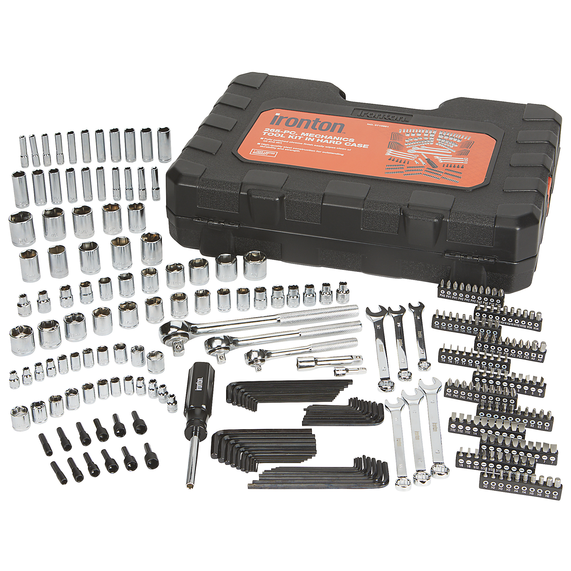 Ironton 265-Pc. Mechanics Tool Kit in Hard Case | Northern Tool