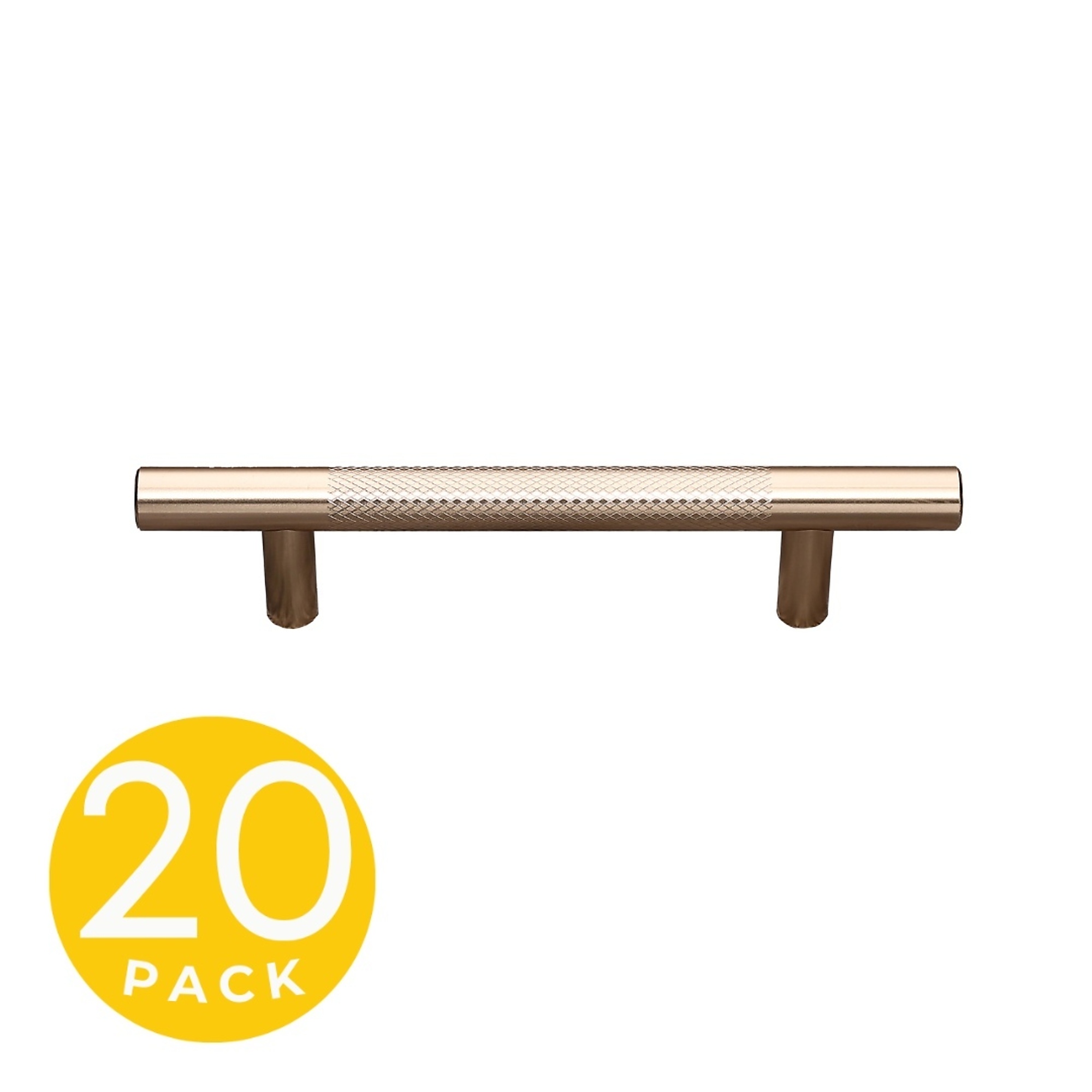 Sapphire Delta Series Modern Textured Gold Cabinet Handle/Pull — 3 3/4in. Center-to-Center, 20-Pack, Model# SP-1009KN-96-GLD-20