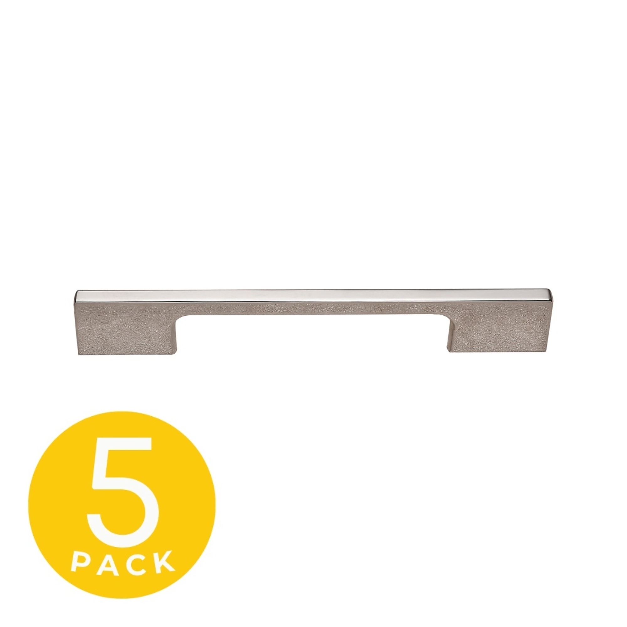 Sapphire, Medi Series 5 in. (128 mm) Center-to-Center Modern Polished Chrome Cabinet Handle/Pull (5-Pack), #U183-128-CP-5