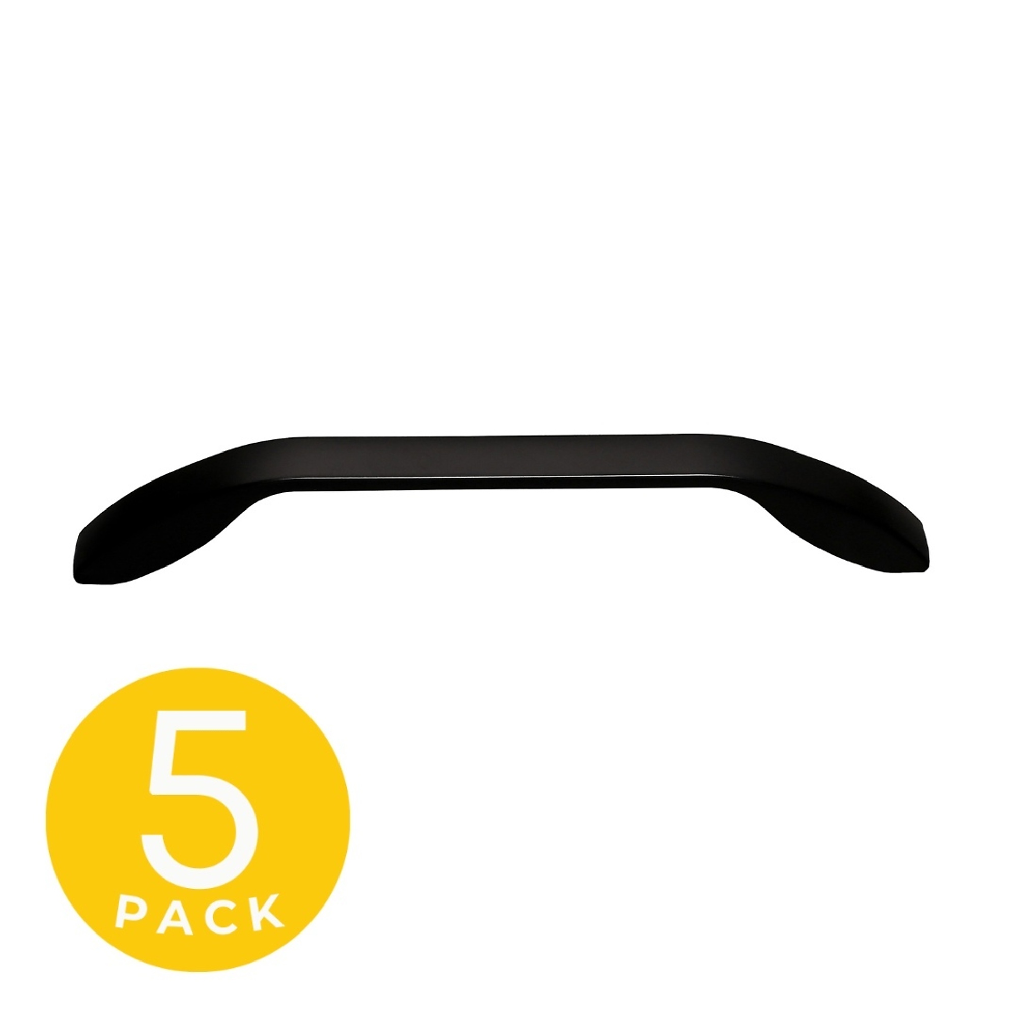 Sapphire, Gamma Series 6-1/4 in. (160 mm) Center-to-Center Modern Black Cabinet Handle/Pull (5-Pack), #SP-3191-160-BK-5
