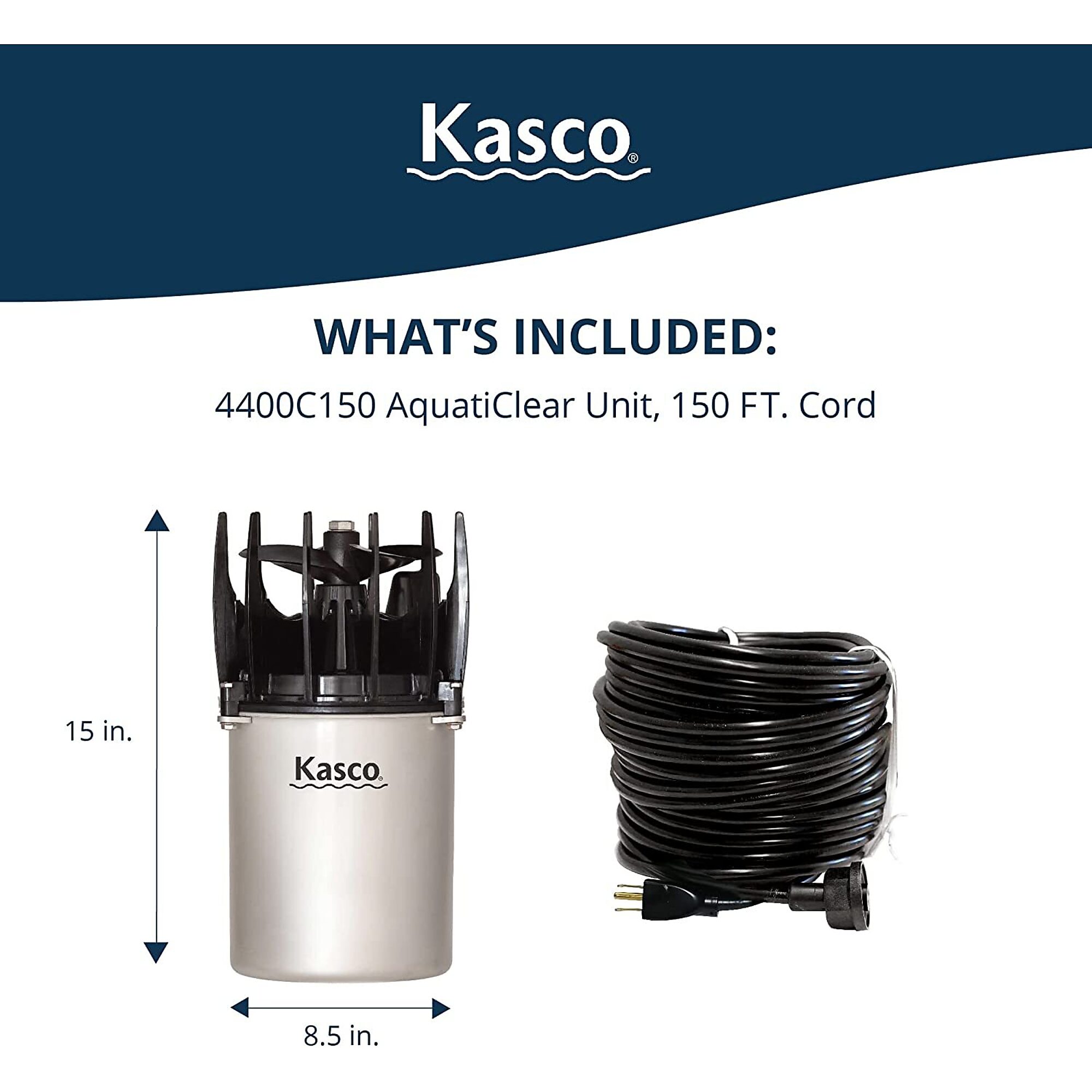 Kasco, Aquaticlear Water Circulator Pump Only, Volts 120 Power Cord