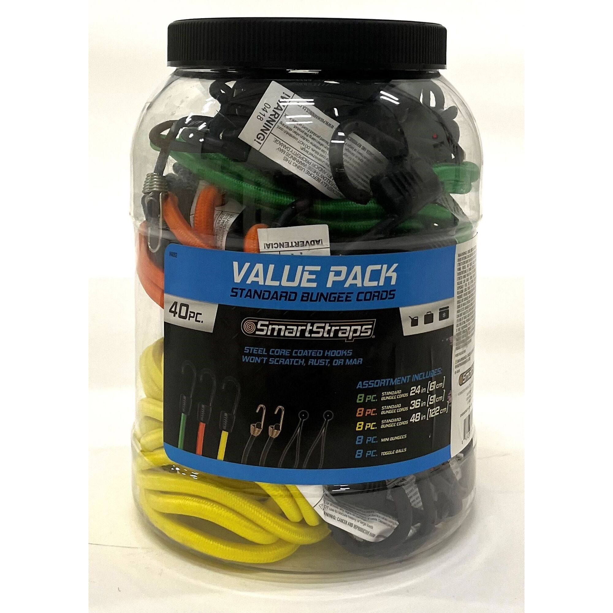 Smart Straps, 40pc Standard Bungee Assortment, Straps (qty.) 40, Model