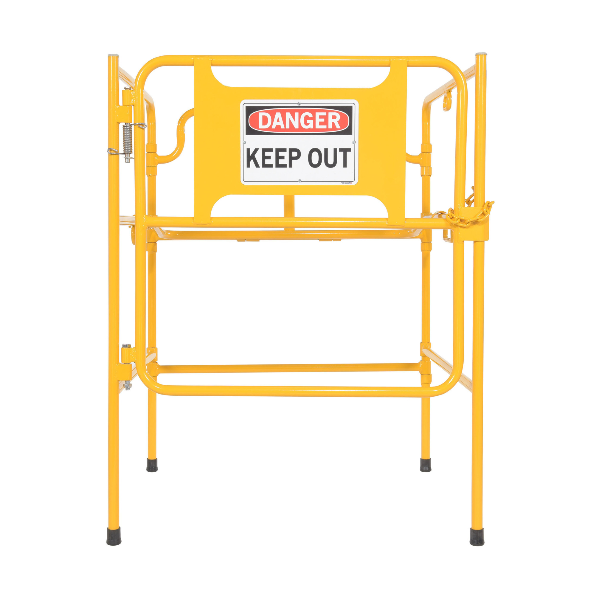 Vestil Manhole Guard Rail with Danger Sign - 32.625in. Length, Aluminum, Foldable, Model# MHGR-32-SI-D-01