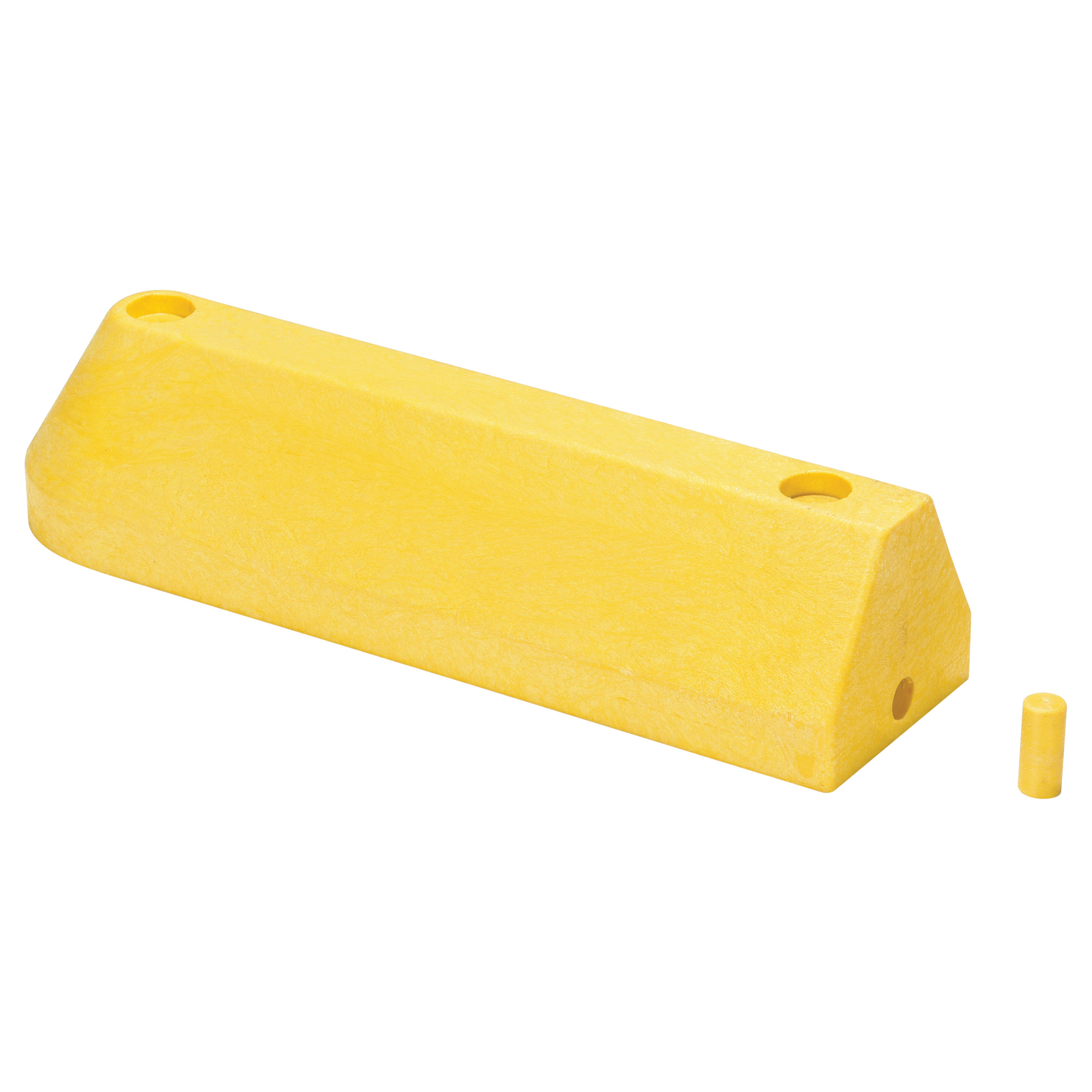 Vestil Recycled Plastic End Section Modular Guard Curb - 21.25in. Length, Yellow, Model# MPG-E