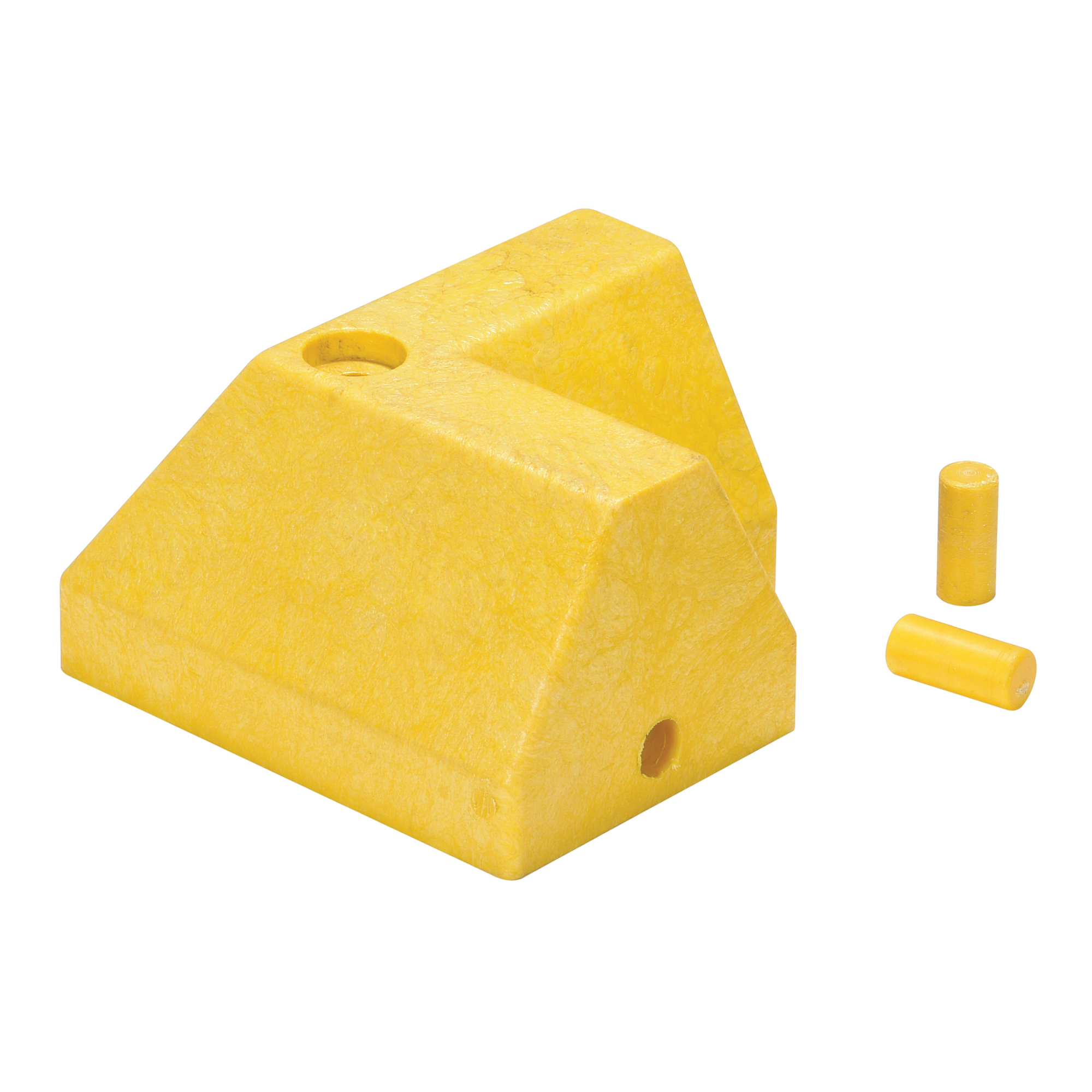 Vestil Recycled Plastic L Section Modular Guard Curb - 8.75in. Length, Bright Yellow, Model# MPG-L