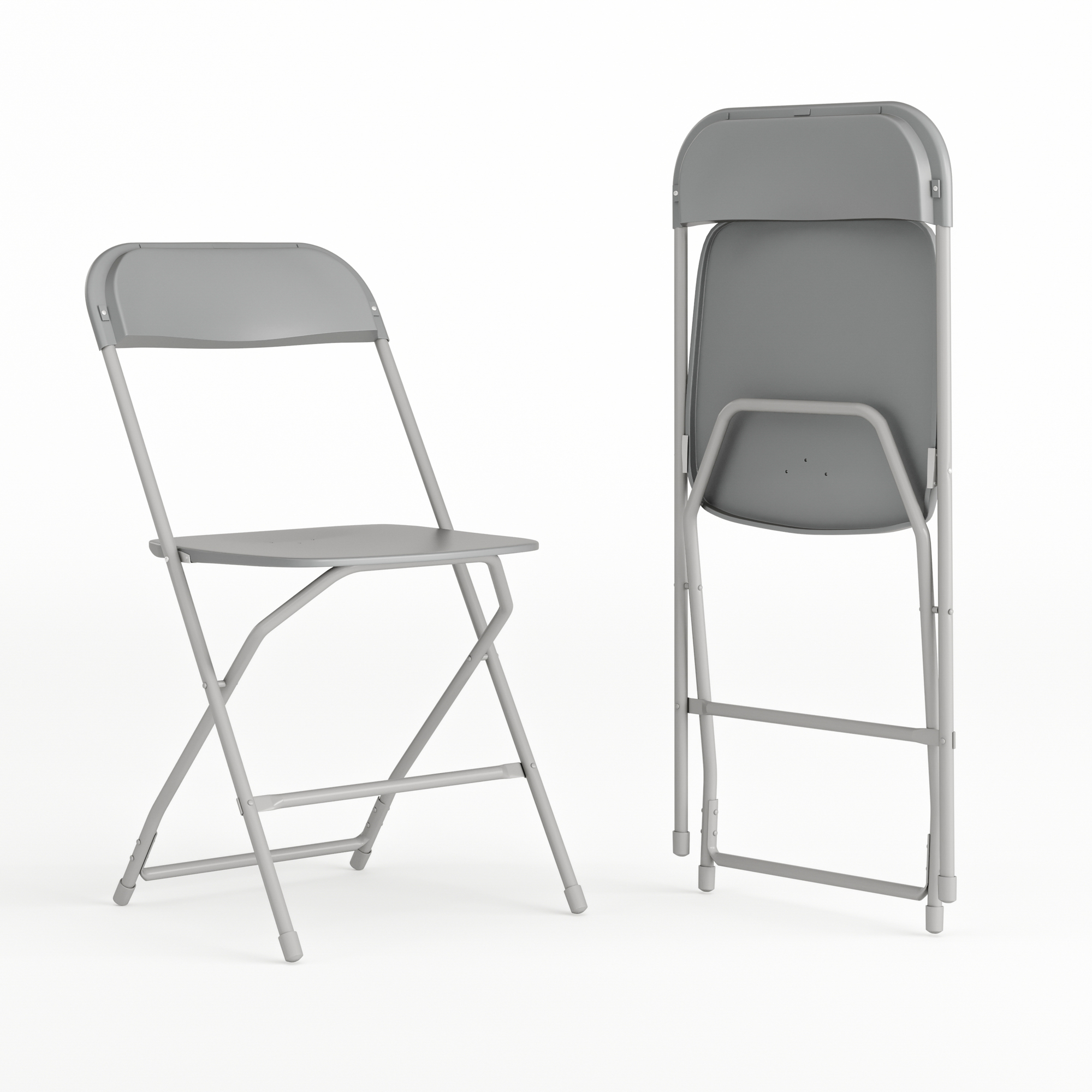 Flash Furniture, Folding Chair - Grey Plastic - 2 Pack, Included (qty.) 2 Model# 2LEL3GREY