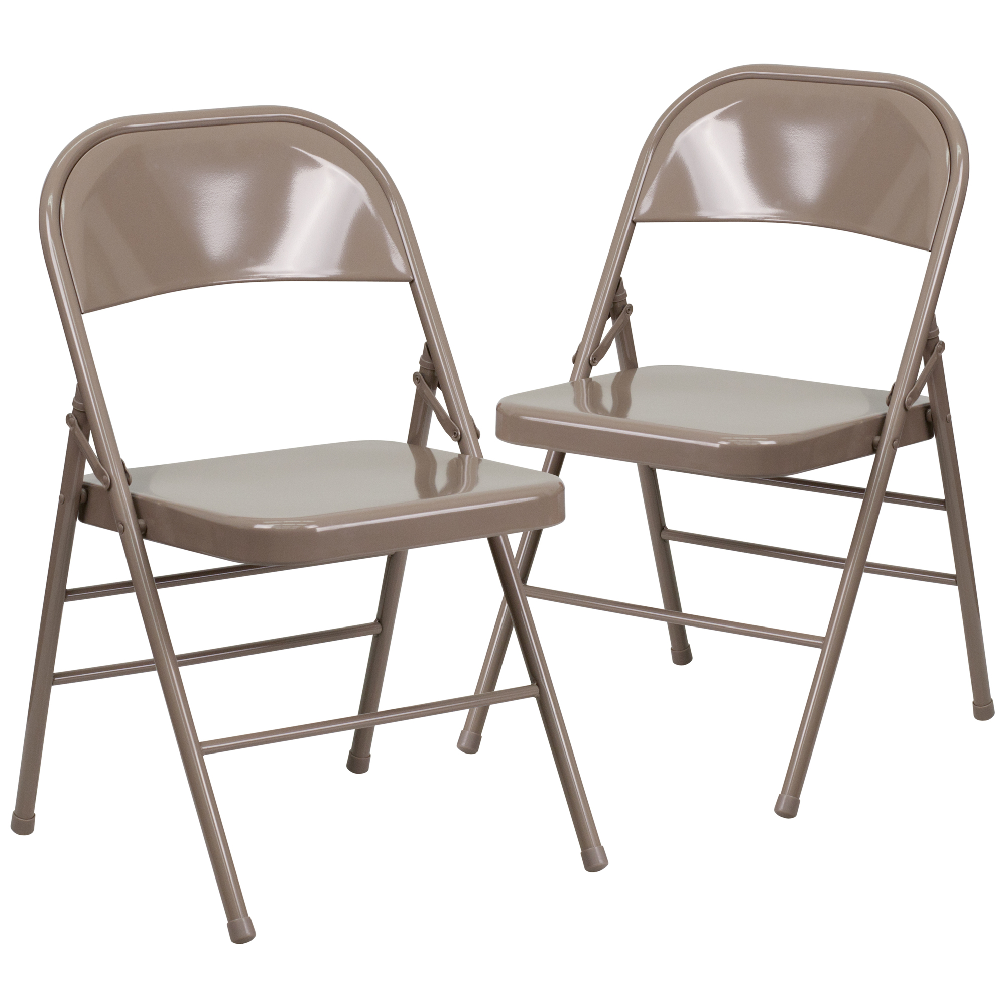 Flash Furniture, Triple Braced Double Hinged Beige Folding Chair, Included (qty.) 2 Model# 2HF3MC309ASBGE