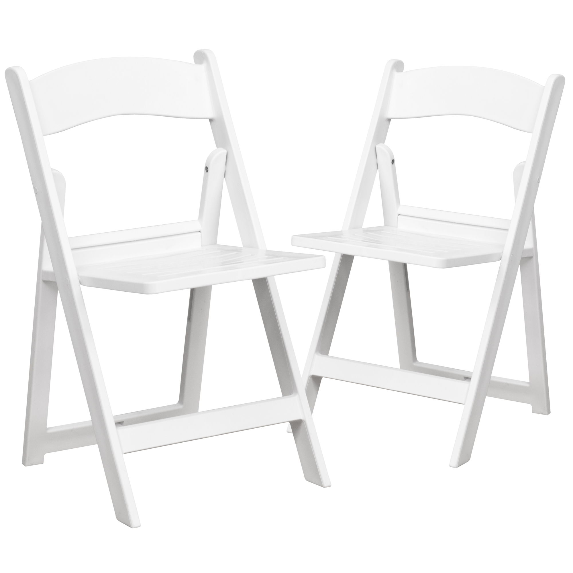 Flash Furniture, 2 Pack 1000 lb. Capacity White Resin Folding Chair, Included (qty.) 2 Model# 2LEL1WHSLAT