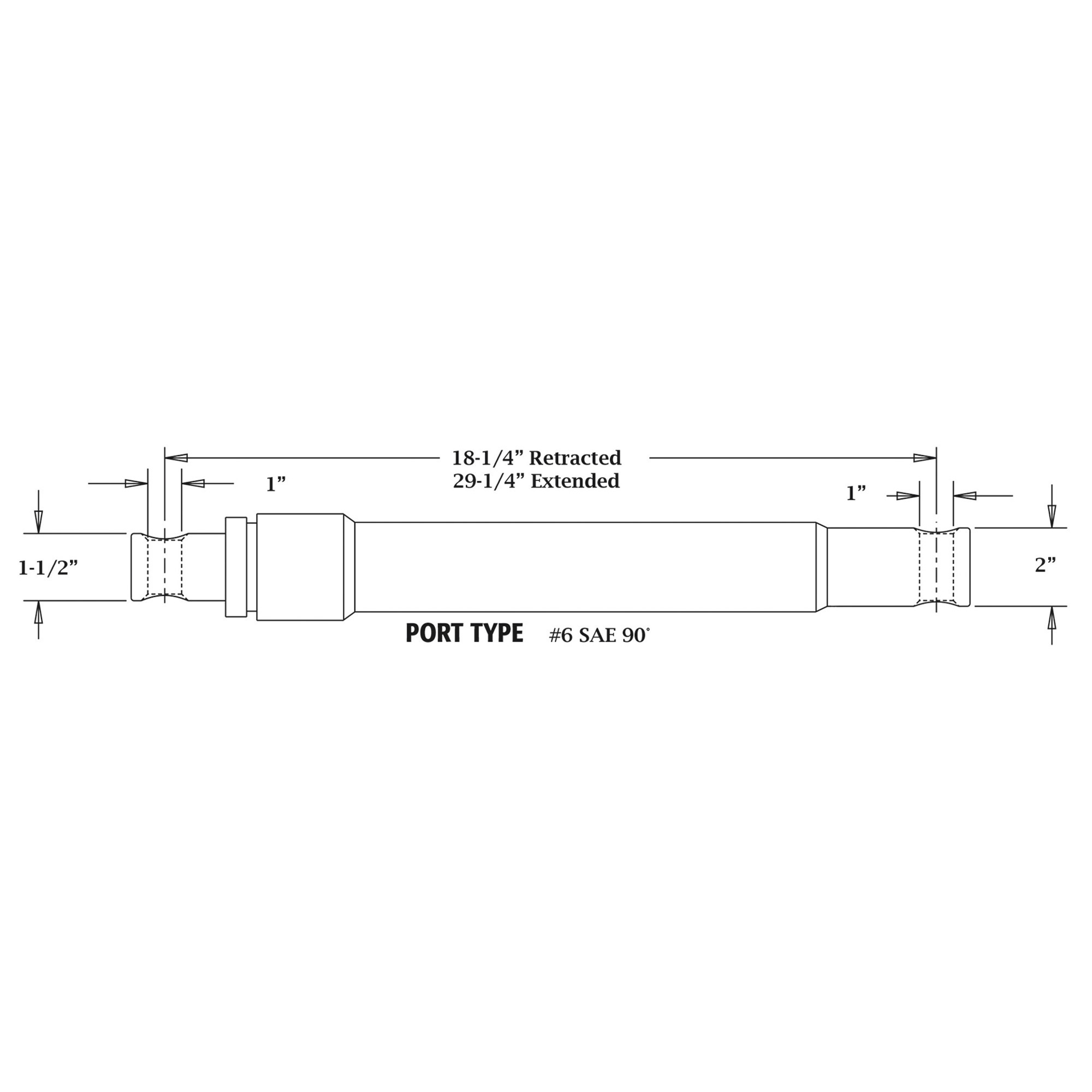 SAM Single Acting Hydraulic Cylinders for Western Snow Plows, Replaces