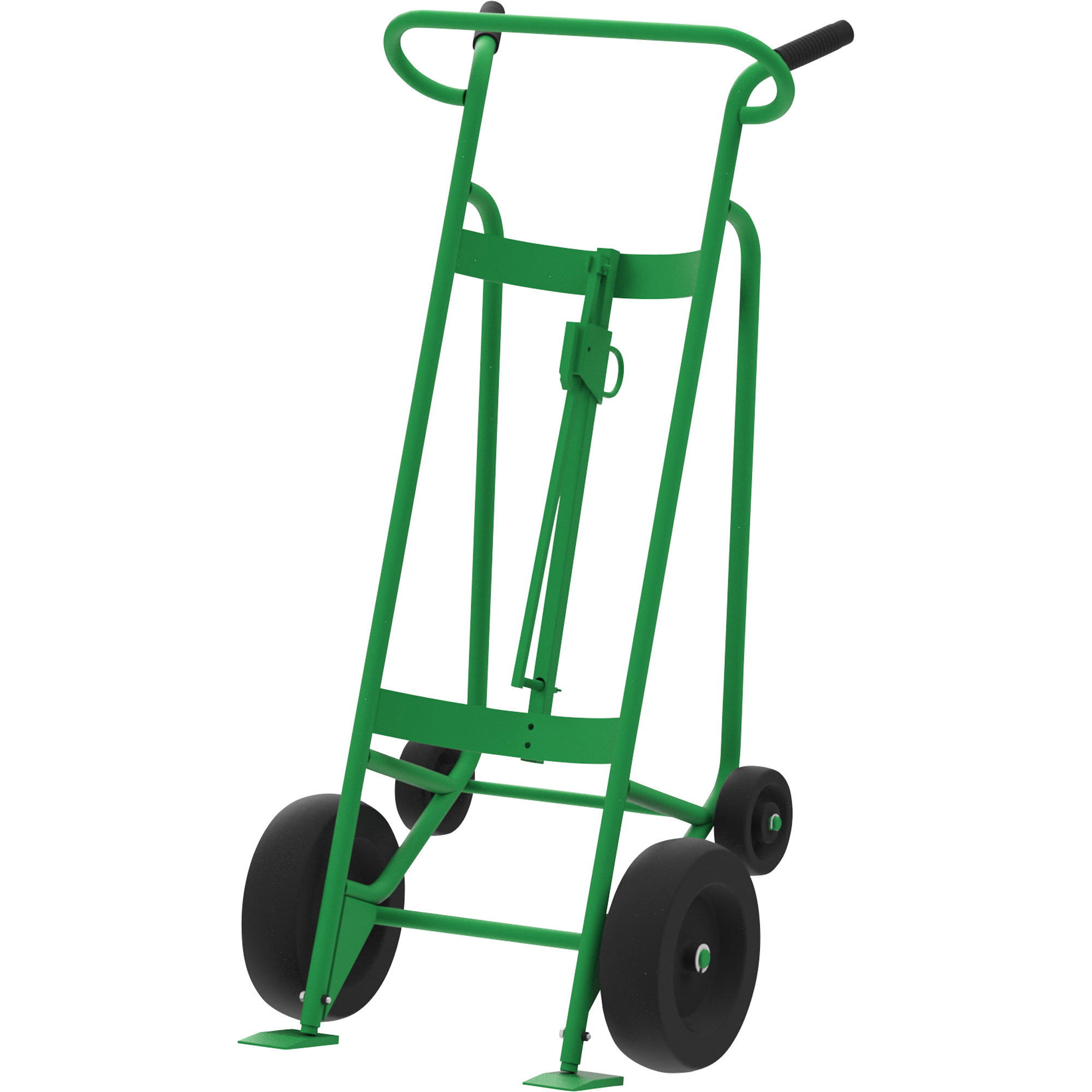 Valley Craft 4Wheel Drum Hand Truck, Steel, (2) Pneumatic Wheels, (2