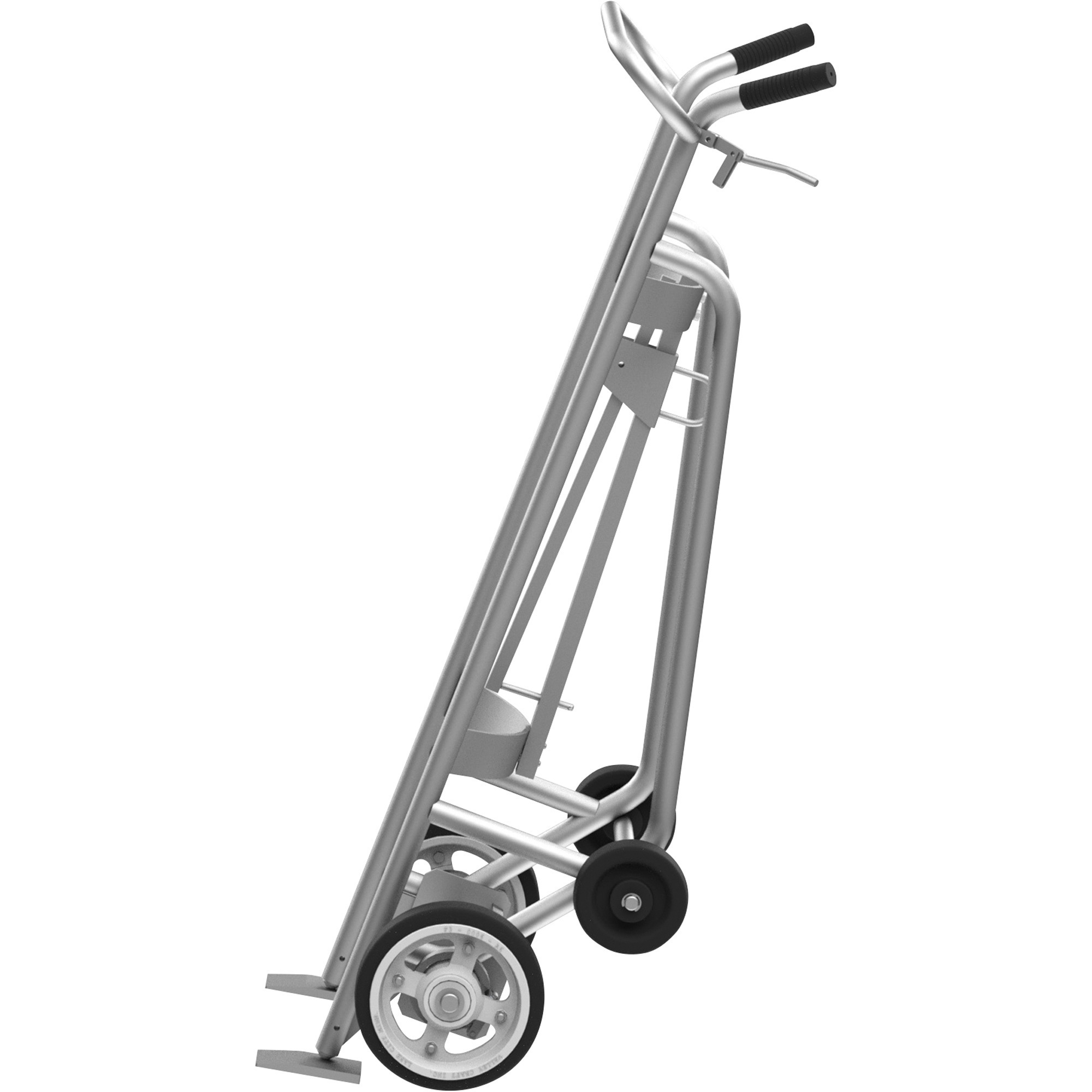 Valley Craft 4Wheel Drum Hand Truck, Aluminum, (2) Solid Rubber Wheels