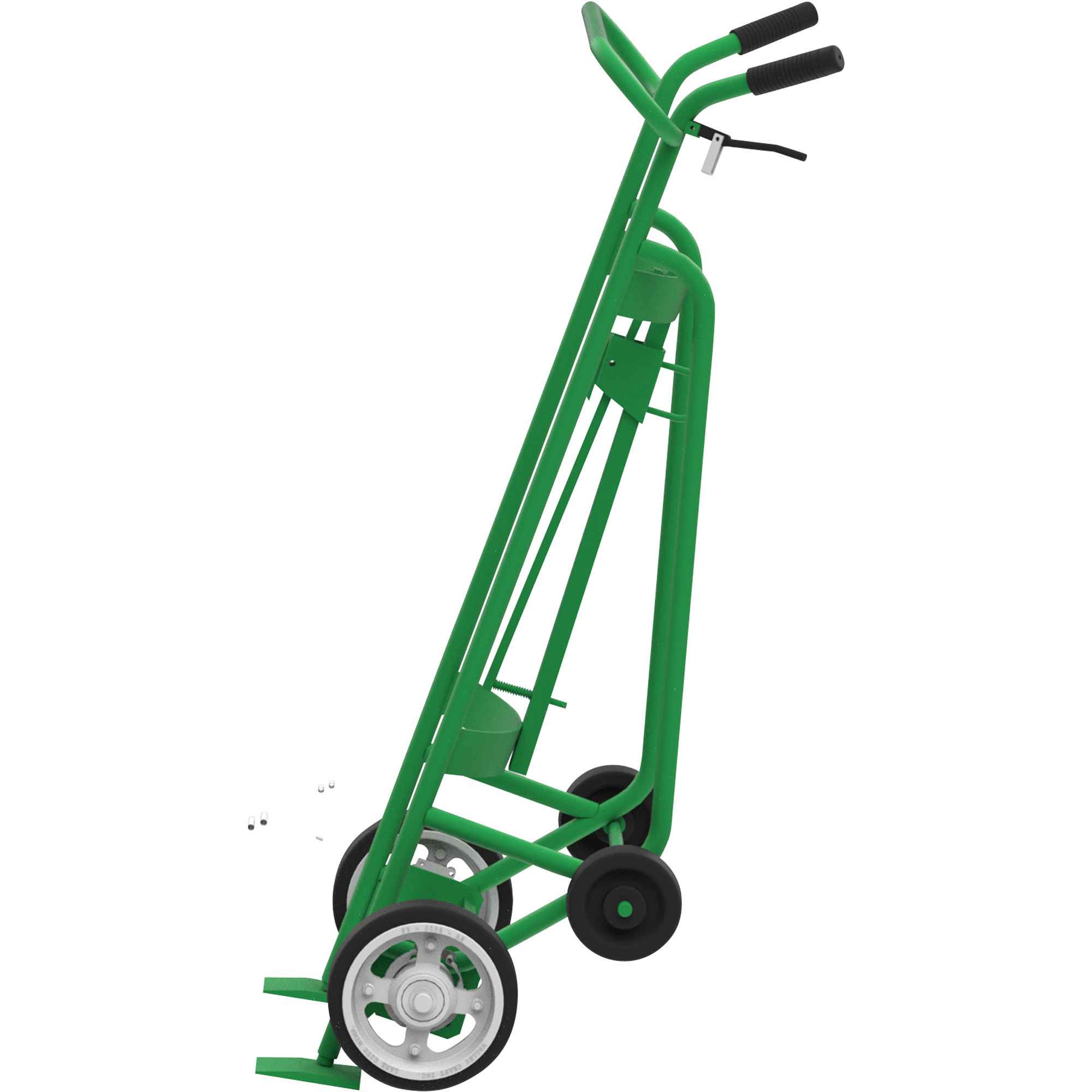 Valley Craft 4Wheel Drum Hand Truck, Steel, (2) Solid Rubber Wheels