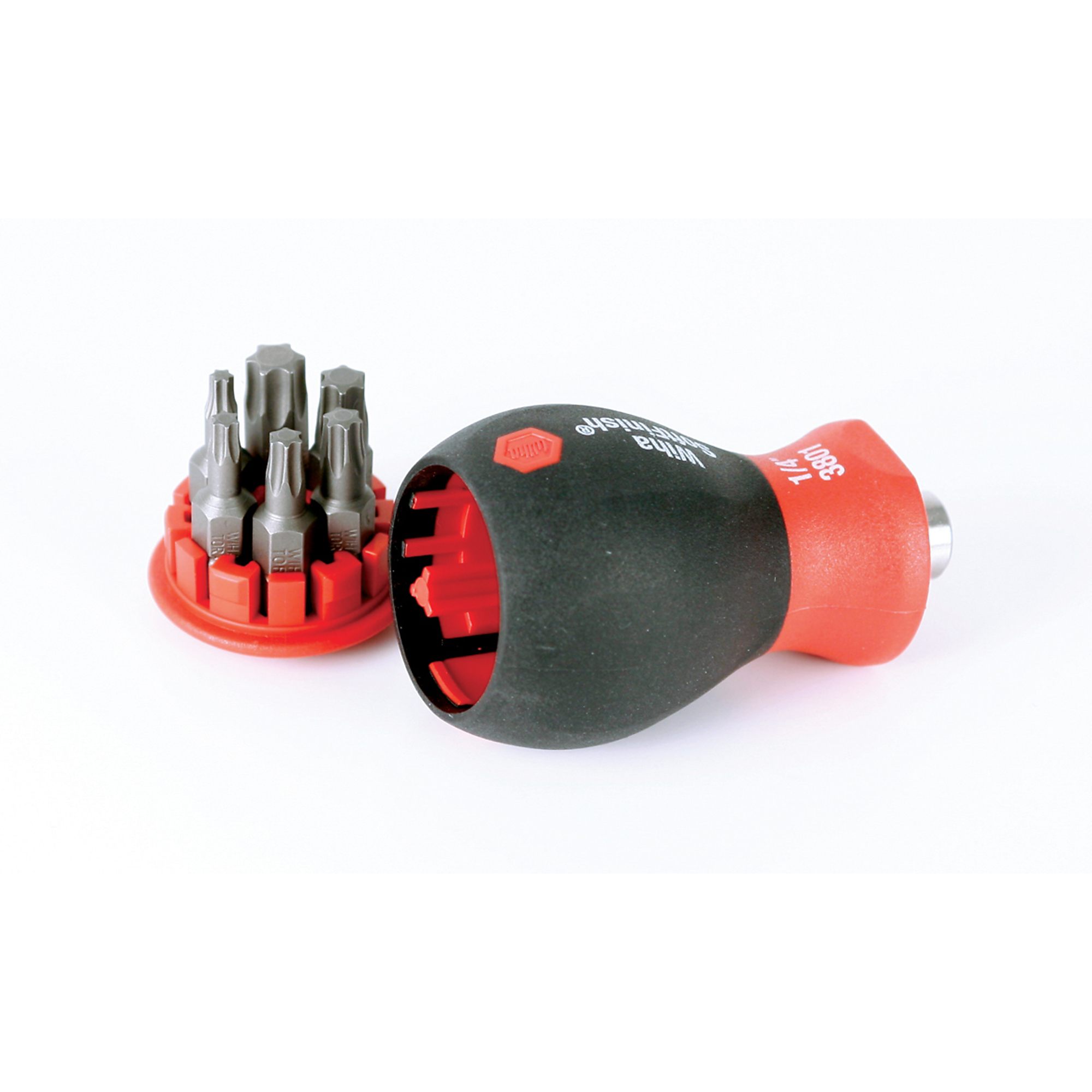 Wiha, 7PC SoftFinish Stubby Bit Holder Set, Material Combination, Functional Tools Included (qty.) 1, Storage Type Other, Model# 38045