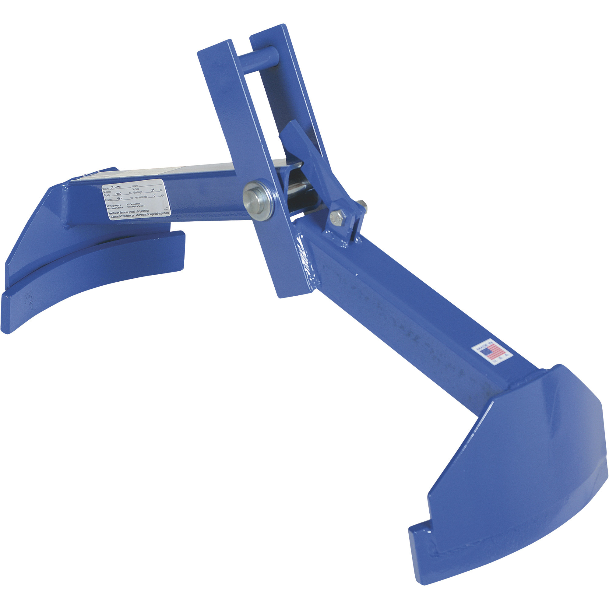 Vestil Drum Clutcher - 55-Gallon Steel Drum, 1000-Lb. Capacity, Model# DCL-1000