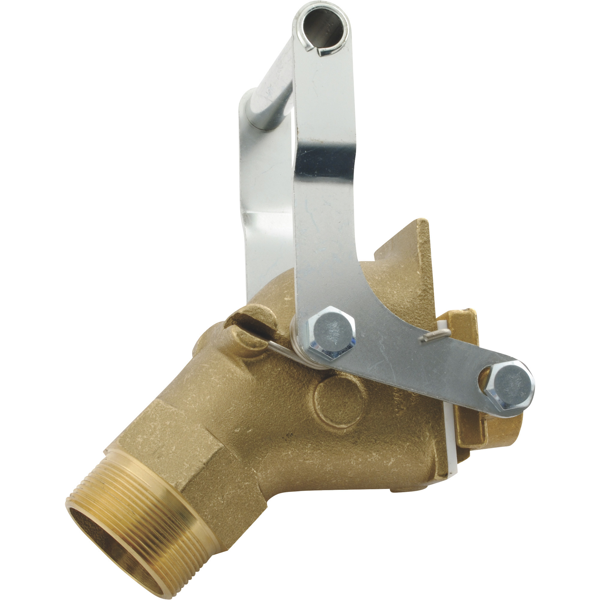 Vestil Manual Jumbo Brass Drum Faucet - Heavy-Duty, Fits 2in. Drum Openings, Model# JDFT-B