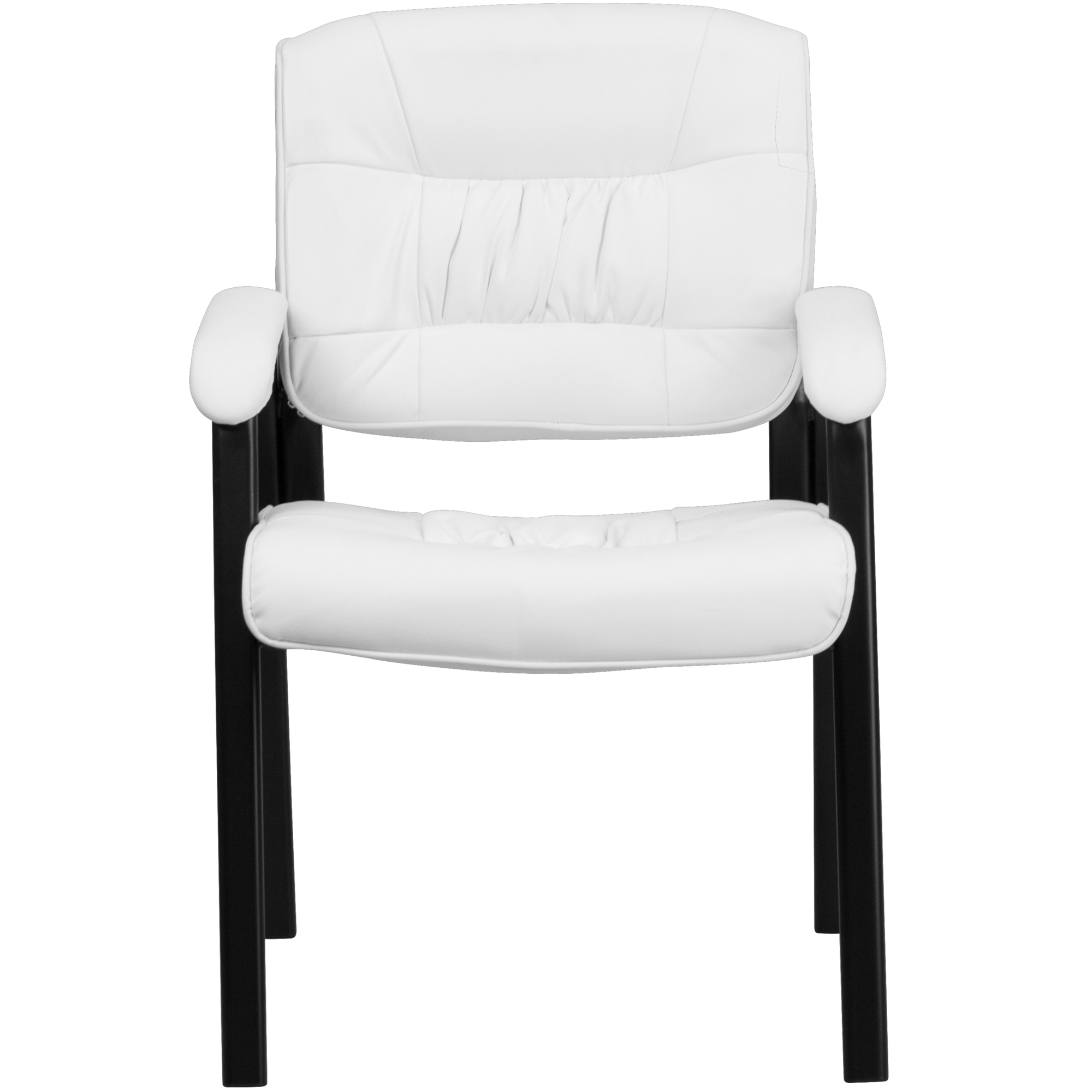 Flash Furniture, White LeatherSoft Chair with Black Metal Frame