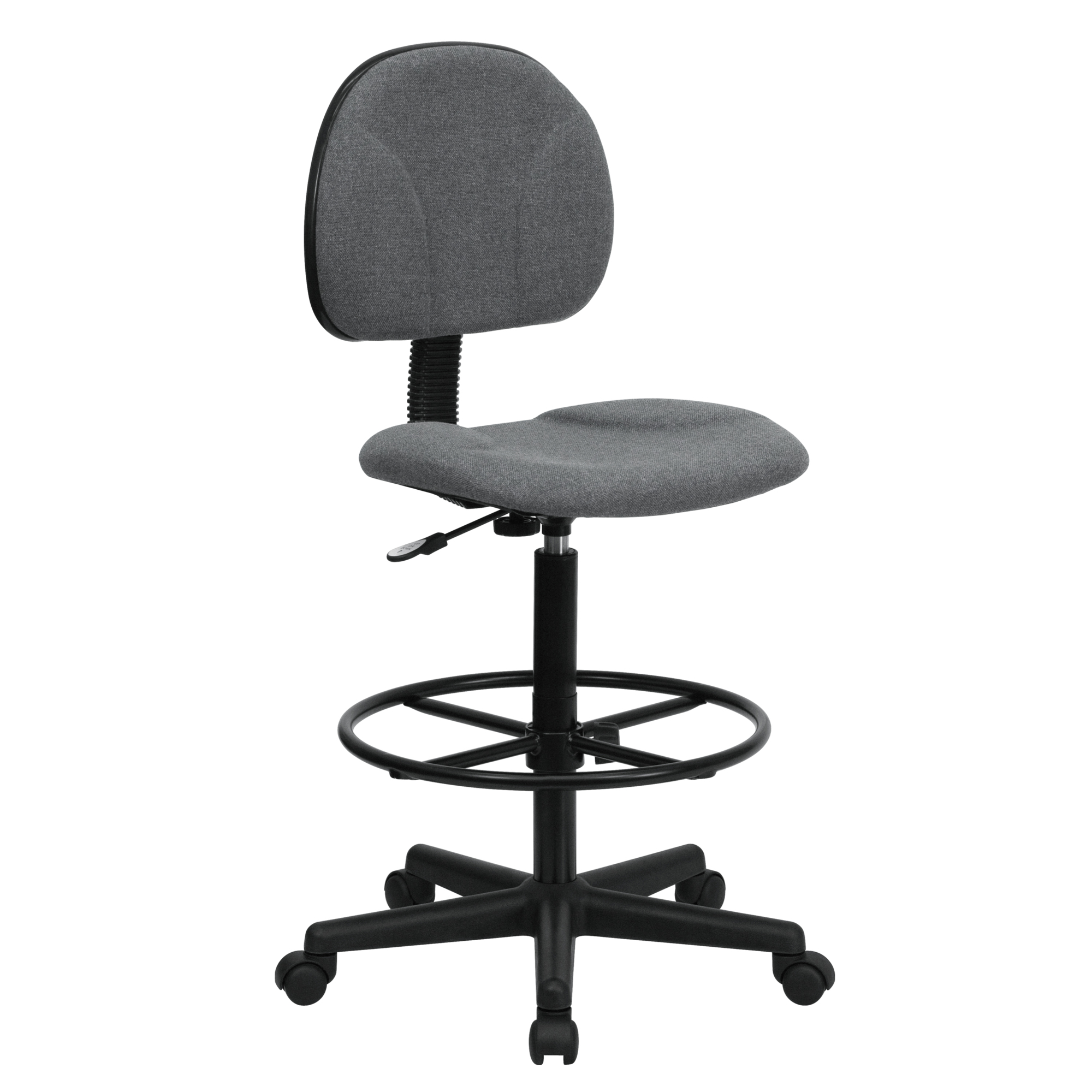 Flash Furniture, Bruce Gray Fabric Swivel Adjustable Drafting Chair