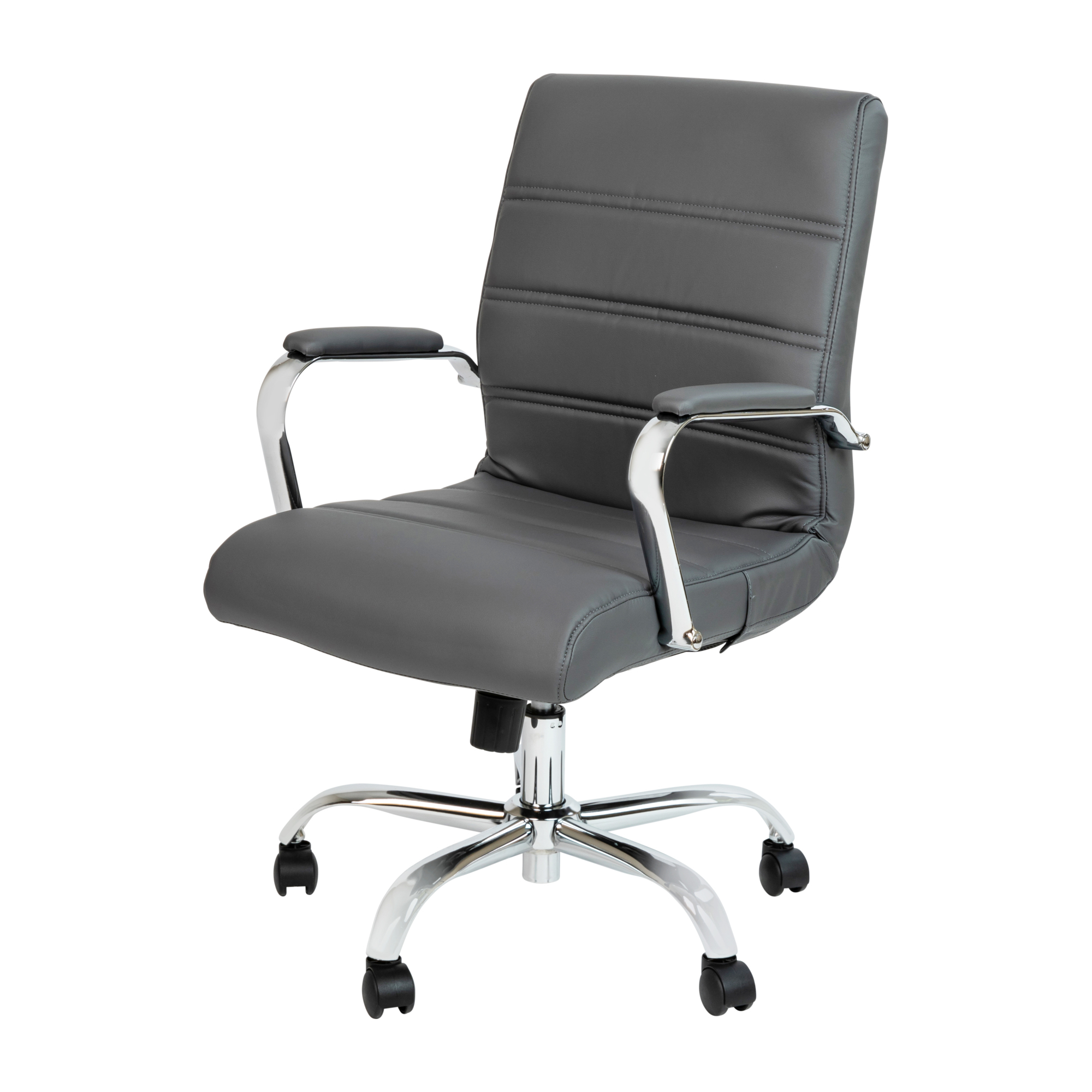 Flash Furniture, Mid-Back Gray/Chrome LeatherSoft Executive Chair, Included (qty.) 1 Model# GO2286MGR