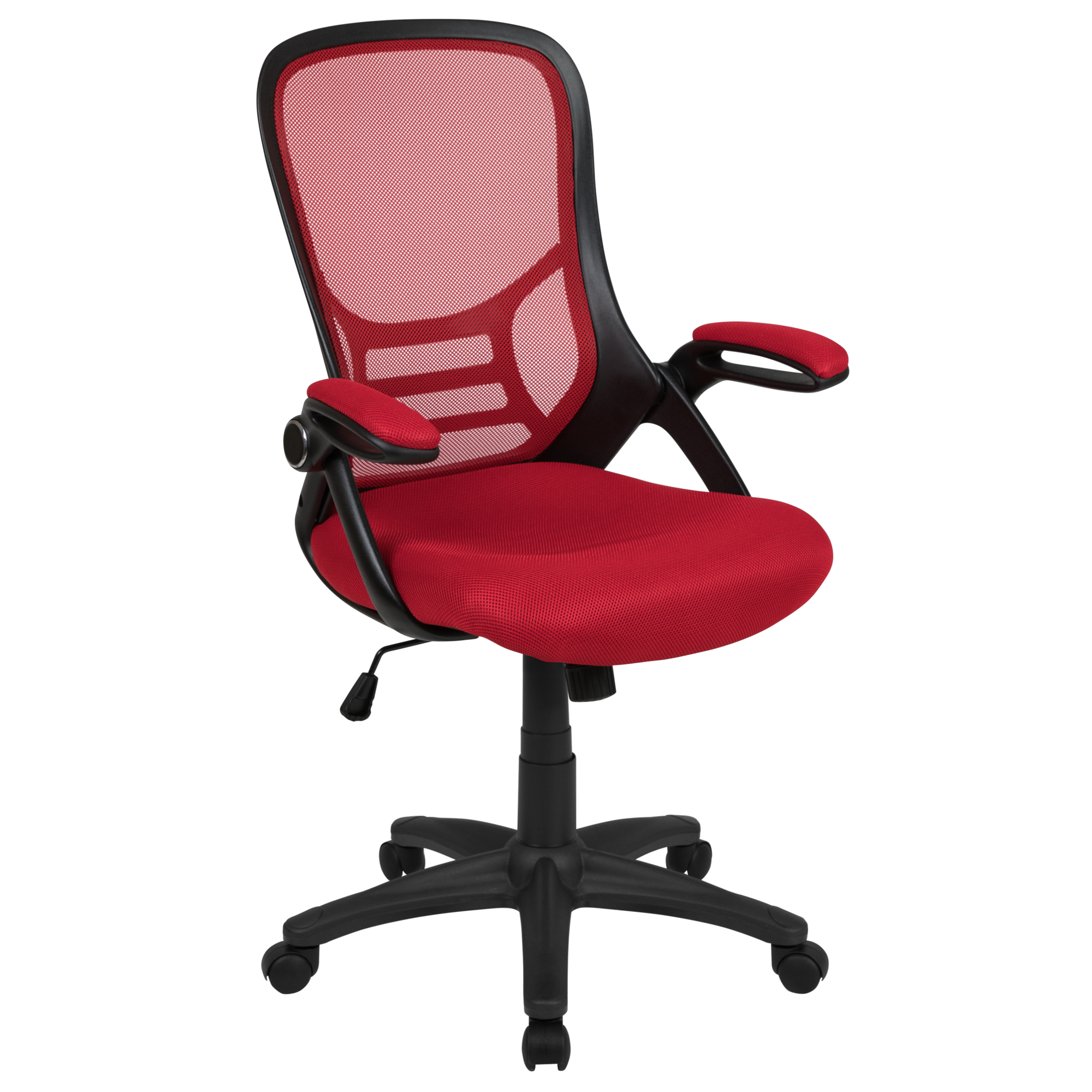 Red and discount black office chair