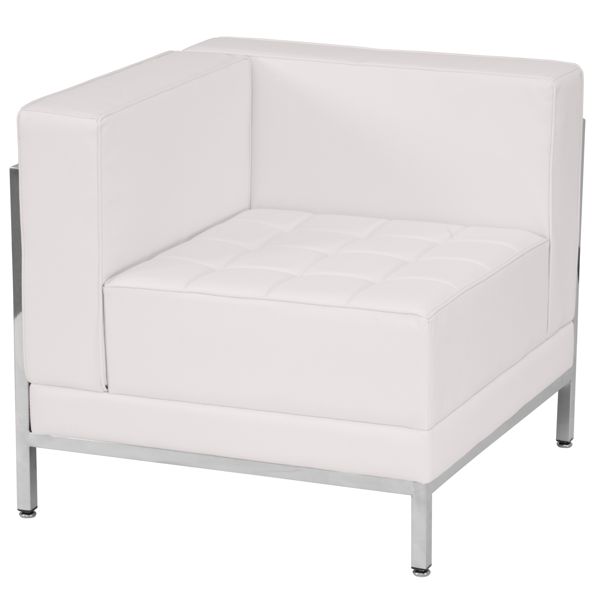 Flash Furniture, White LeatherSoft Modular Left Corner Chair, Included (qty.) 1 Model# ZBIMAGLFTCNRWH