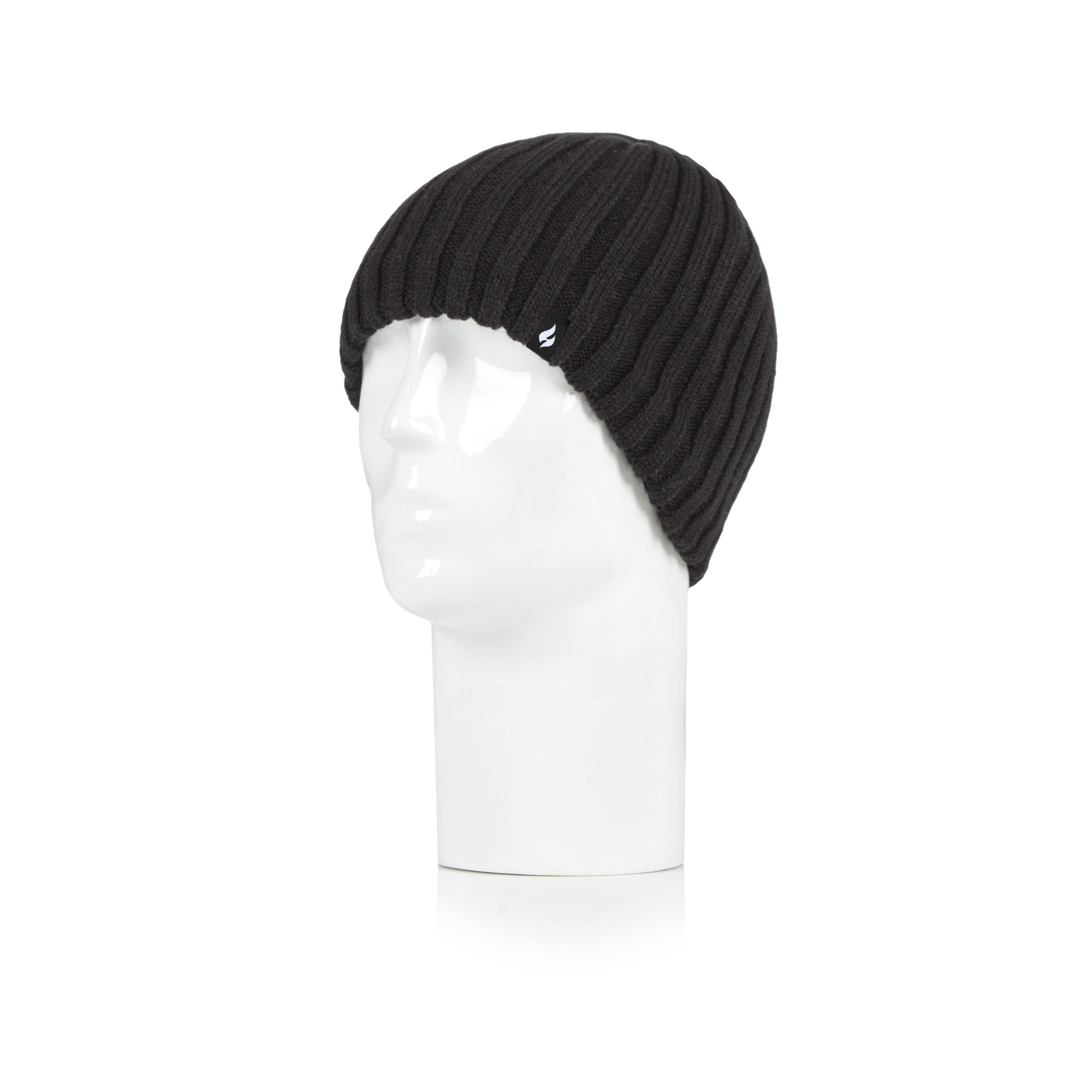 Heat Holders Men's Hudson Fine Rib Hat Black One Size