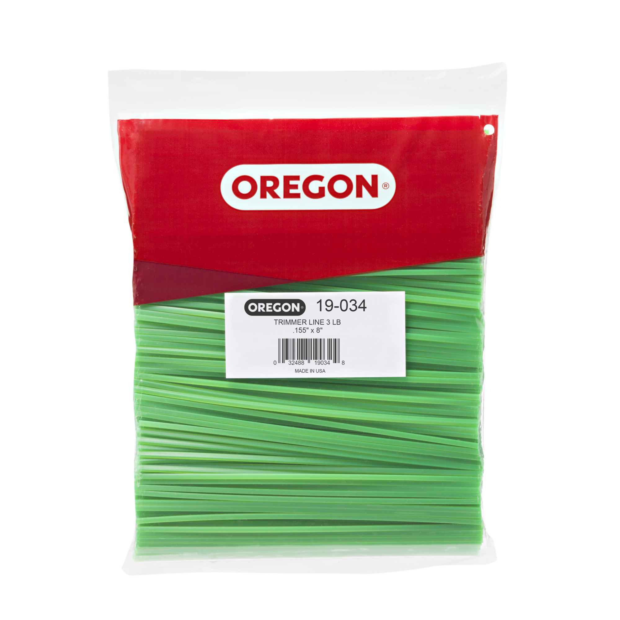 Oregon Gatorline Trimmer Line, Line Diameter 0.155 in, Line Length 8 in, Model# 19-034B
